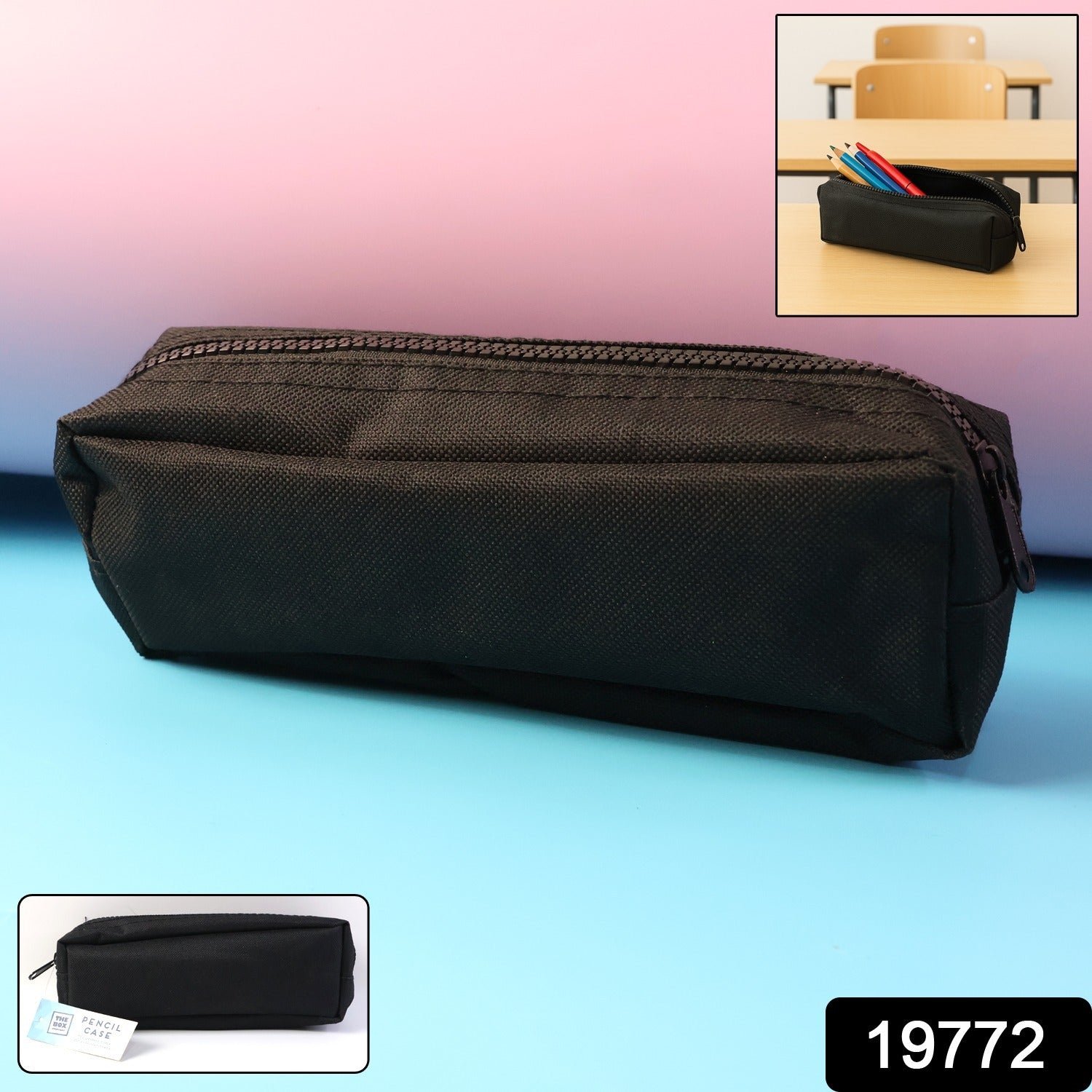 Premium Zipper Pencil Case Pouch (1 Pc)