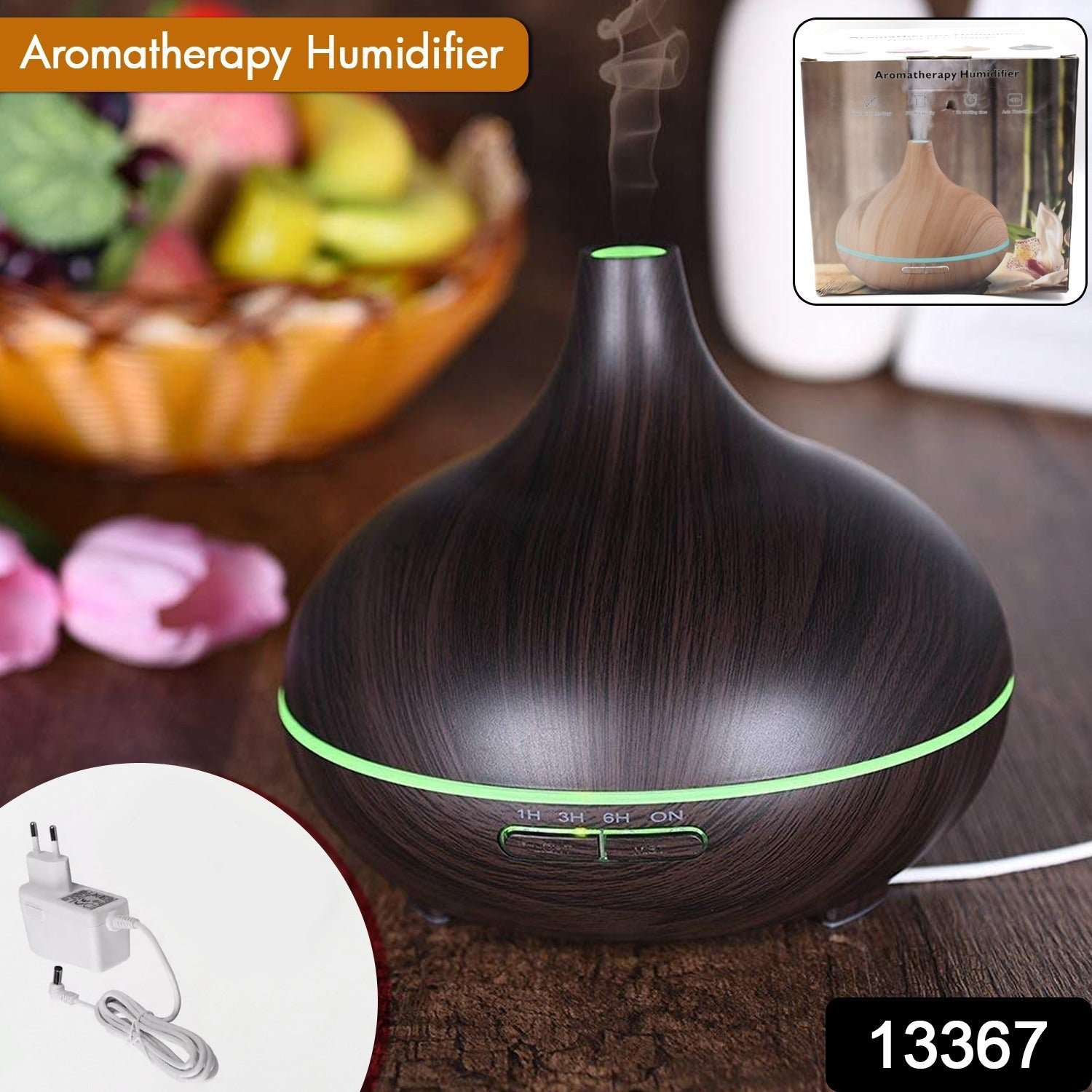 Aromatherapy Humidifier with 7 Colourful LED Light Change (500 ML Capacity)
