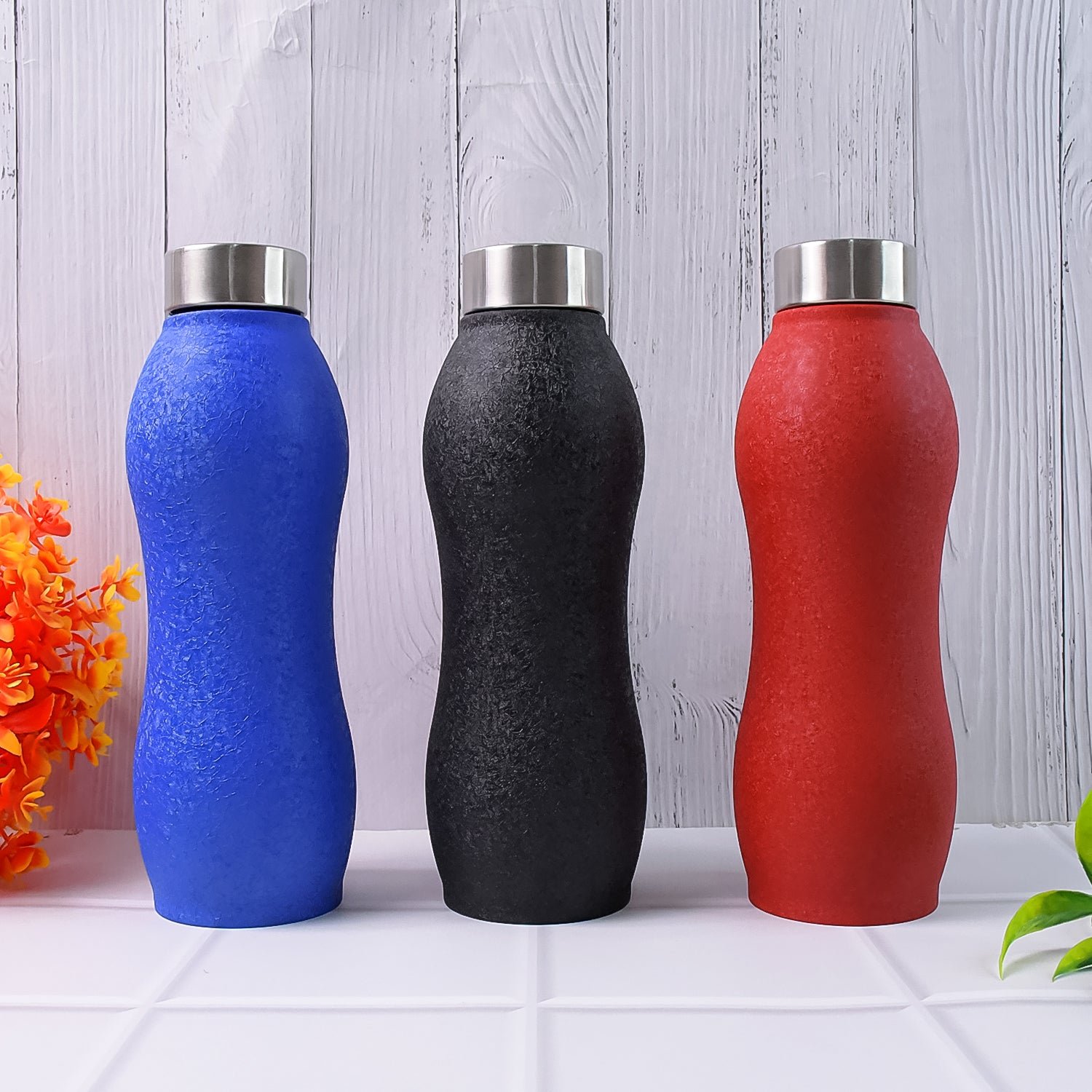 Stainless Steel Water Bottle (1000ML / Mix Colour / 1 Pc / Crocodile)