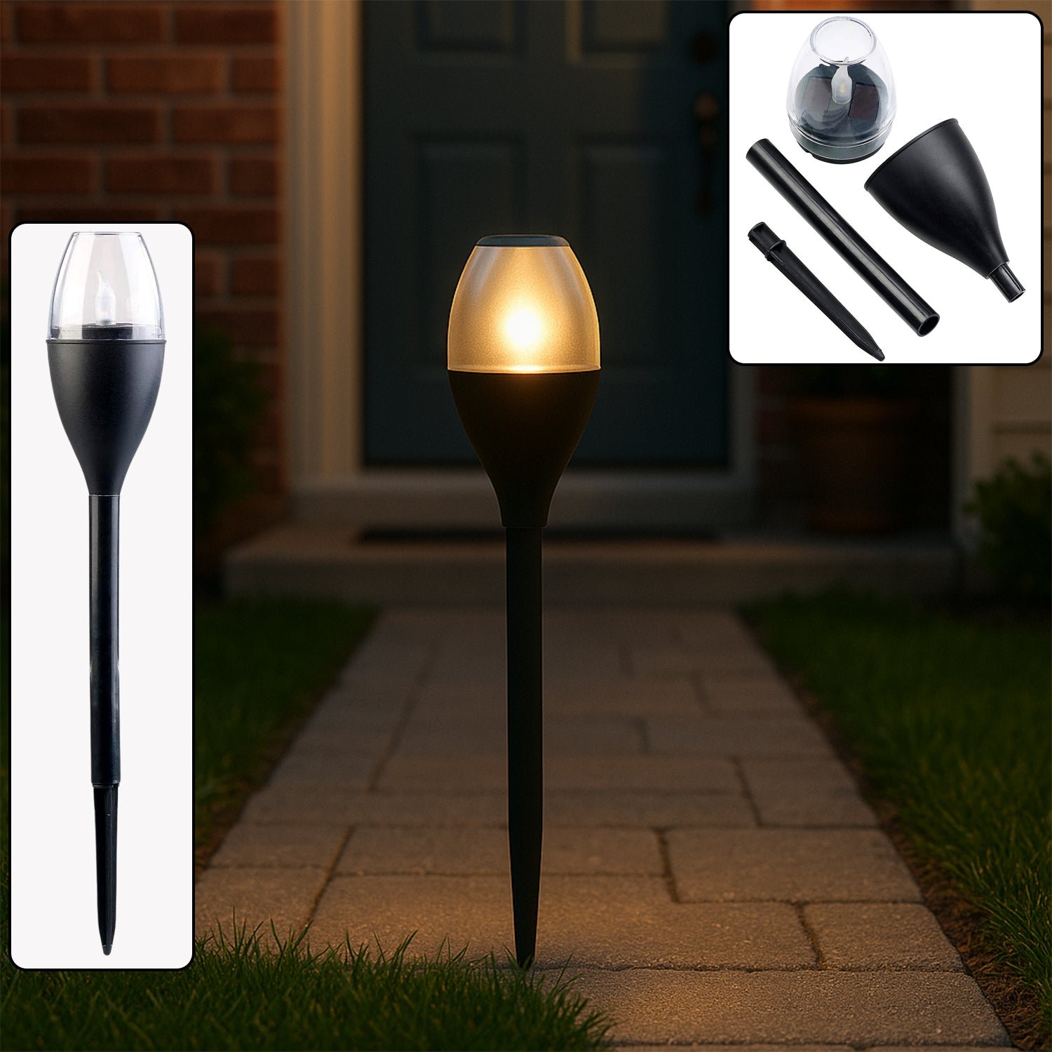 Solar-Powered Outdoor Pathway Garden Light (1 Pc)