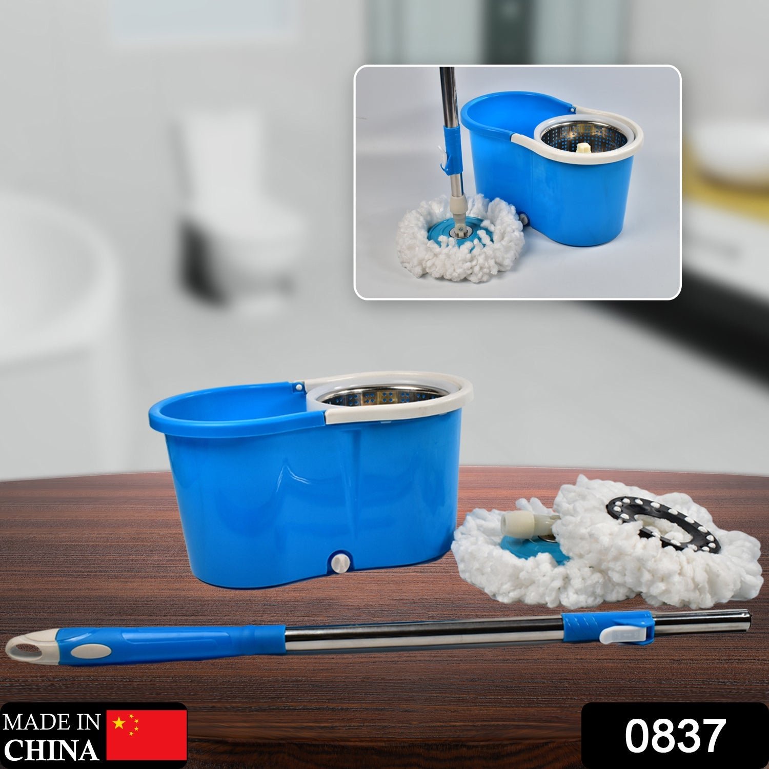 Spin Floor Cleaning Easy Advance Tech Bucket Mop with 2 Microfiber Refill