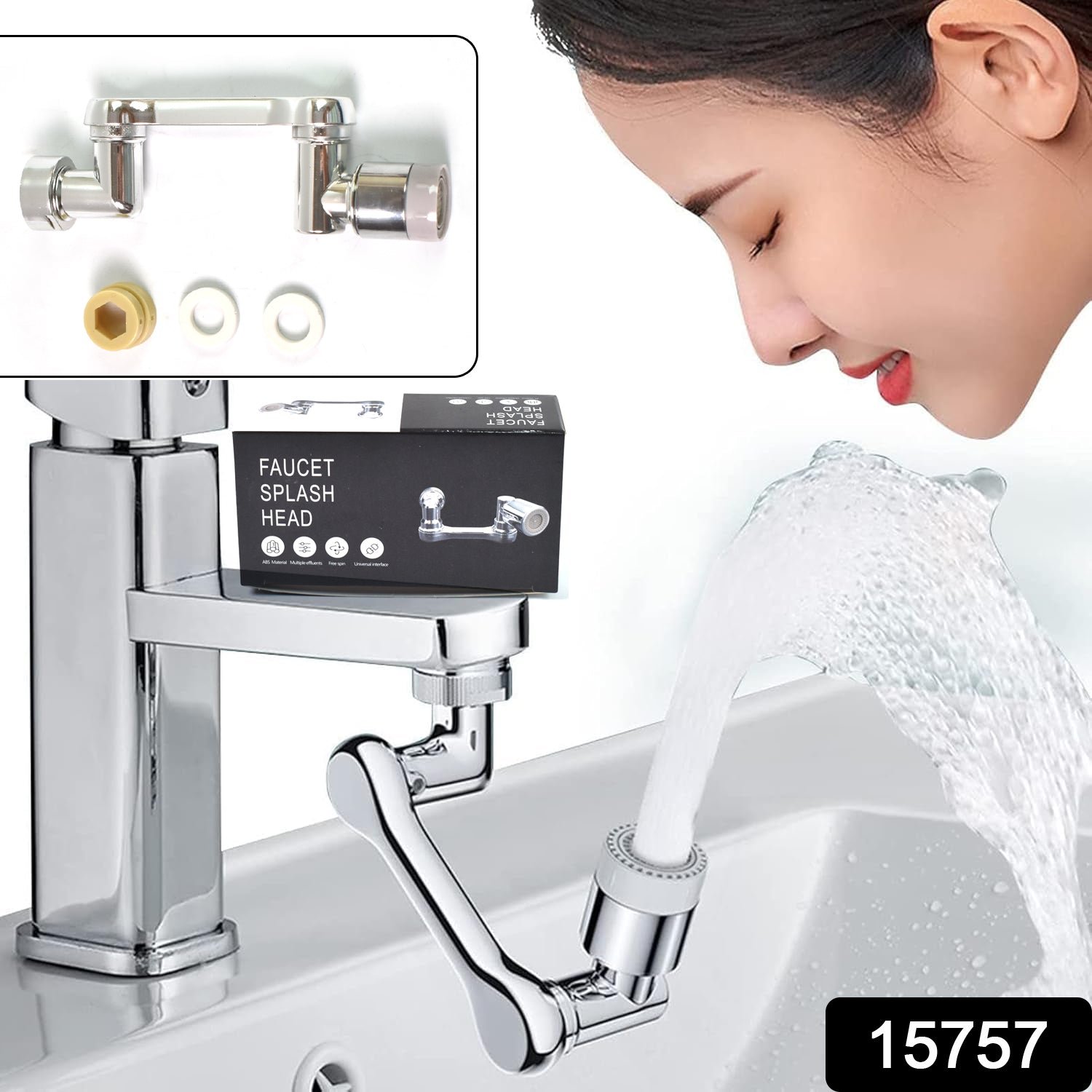 Flexible Faucet Splash Head Extender Aerator, Universal Splash Filter (1 Set)