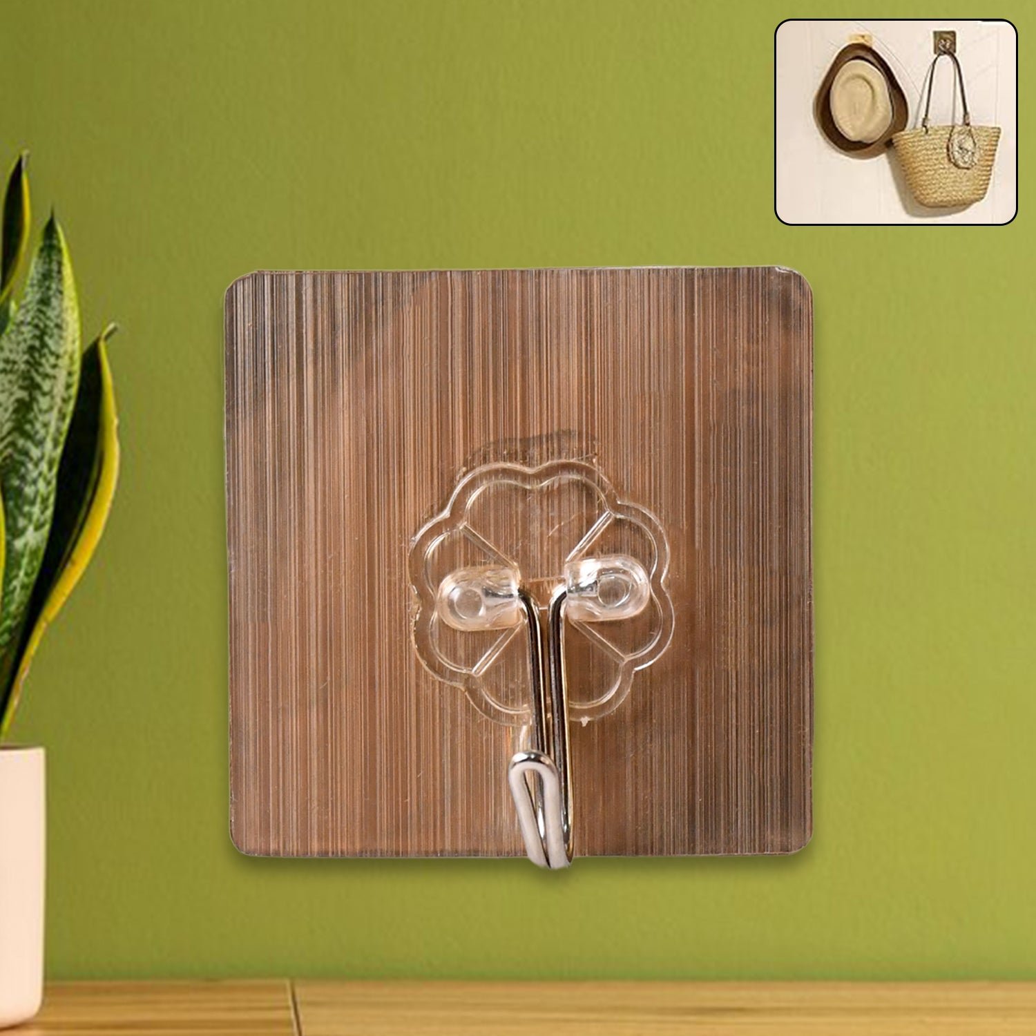 Adhesive Heavy-Duty Hooks for Kitchen and Bathroom (1 Pc / 6×6 Cm)