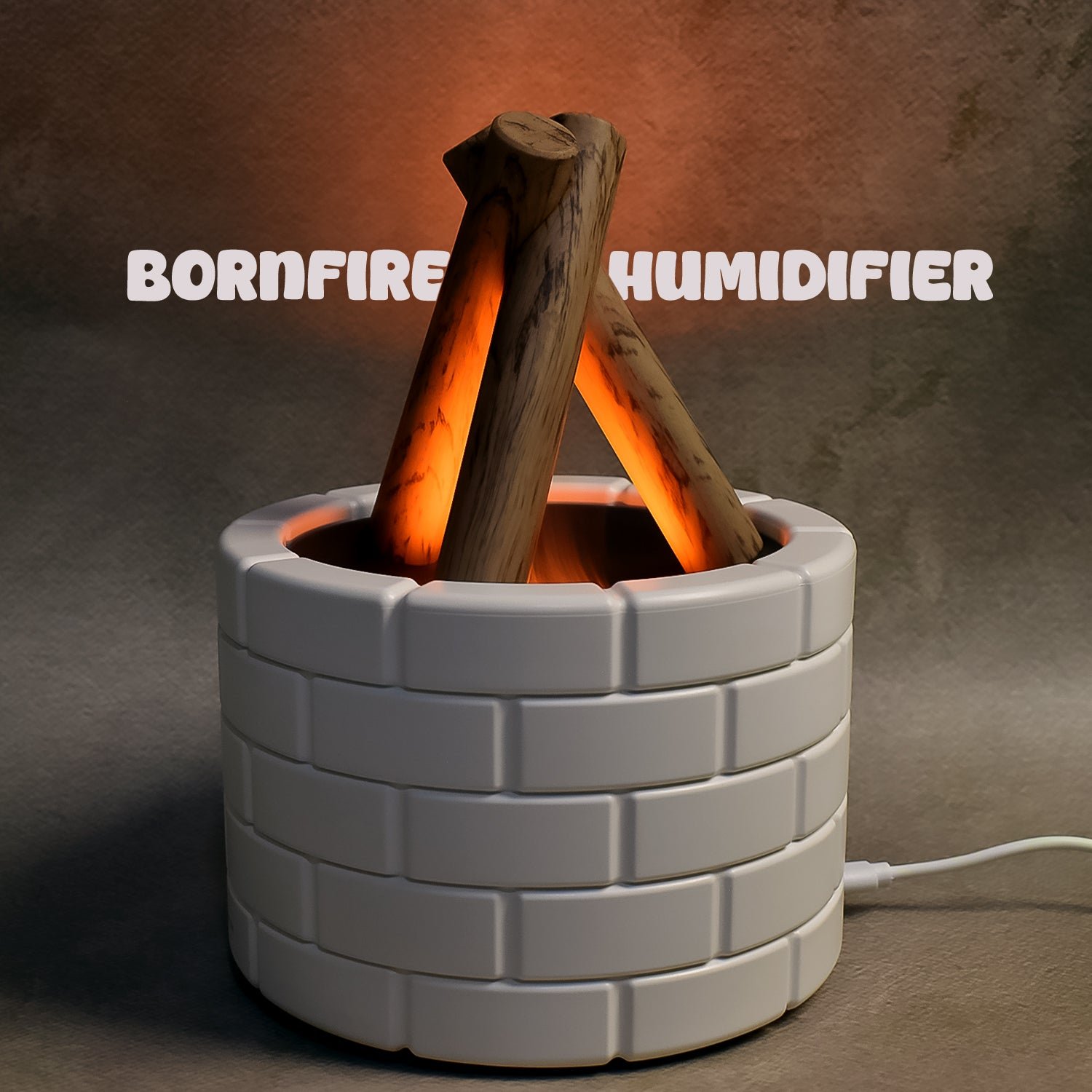 Bonfire Shaped Diffuser Essential Oil Diffuser Multi Function Flame Oil (1 Pc)