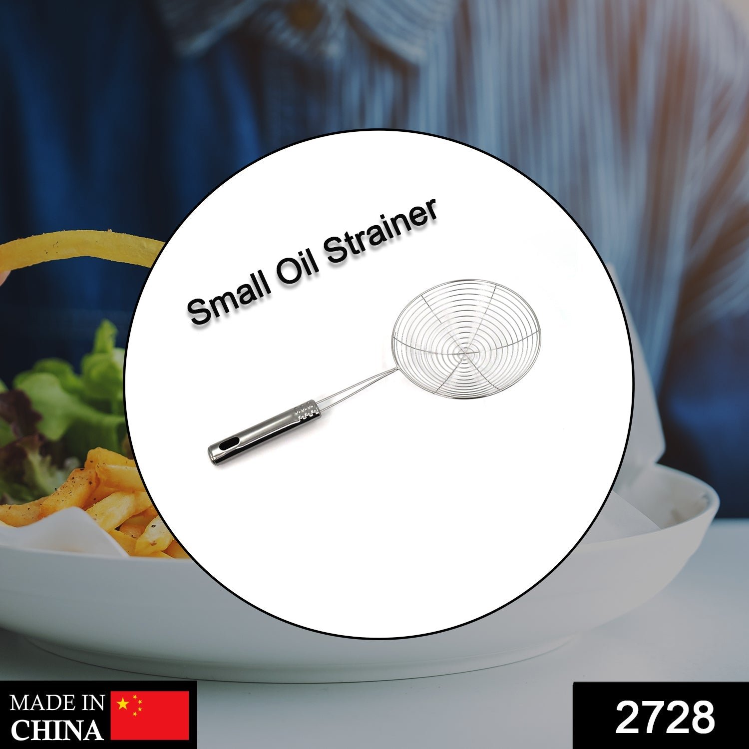 Small Oil Strainer Get Fried Food Stuffs Easily Without Any Problem And Damage