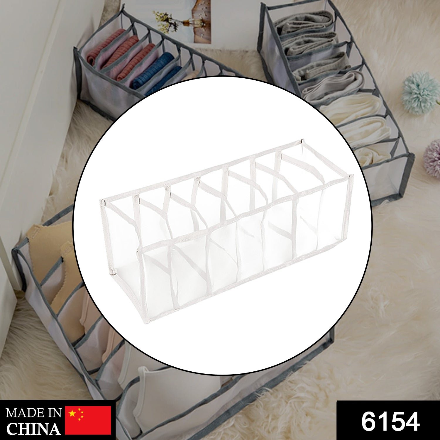 Laundry 7 section bag widely used storing and managing laundry cloths and stuffs etc