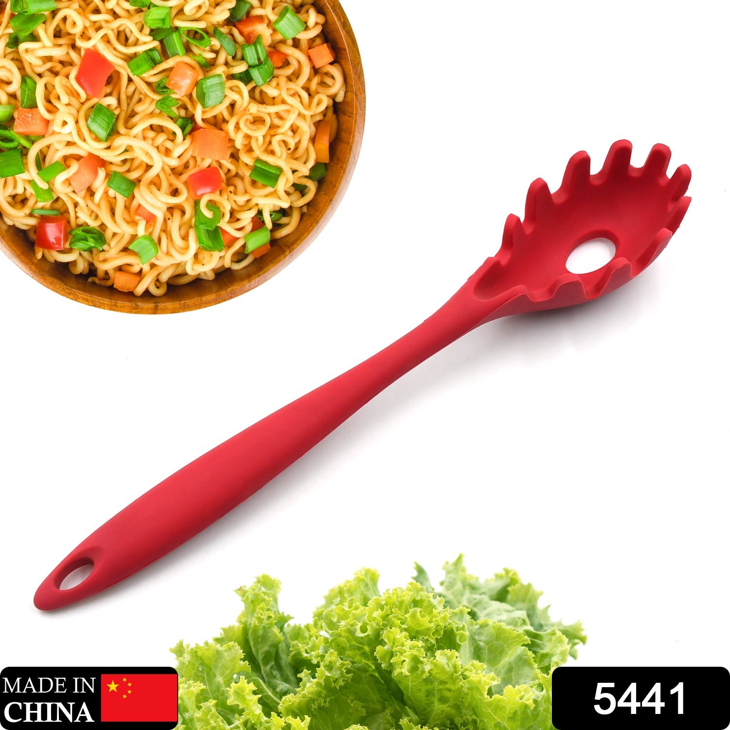 Pasta Fork Silicone Cookware Spaghetti Strainer Server Spoon