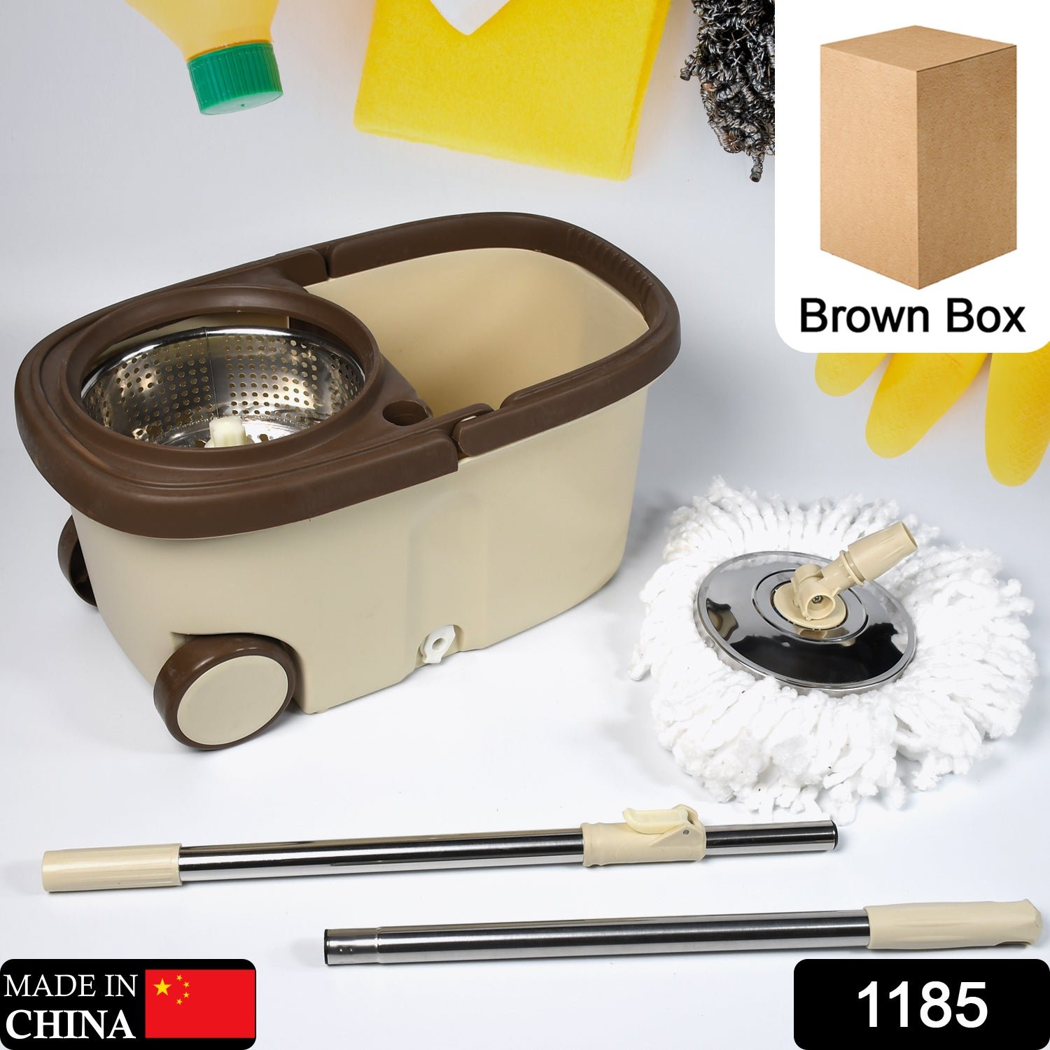 Spin Mop with Bucket Set – 360° Rotating Mop for Home & Office