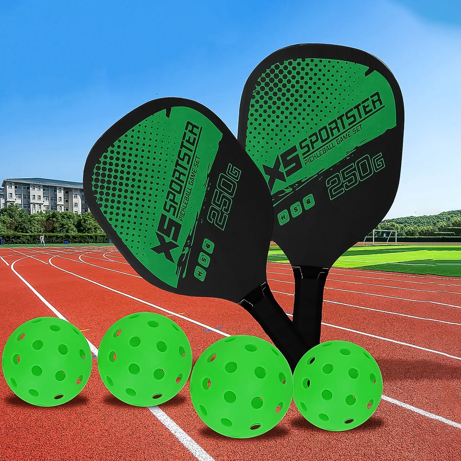 Konex Professional Outdoor Pickleball Paddle and Ball (1 Set)