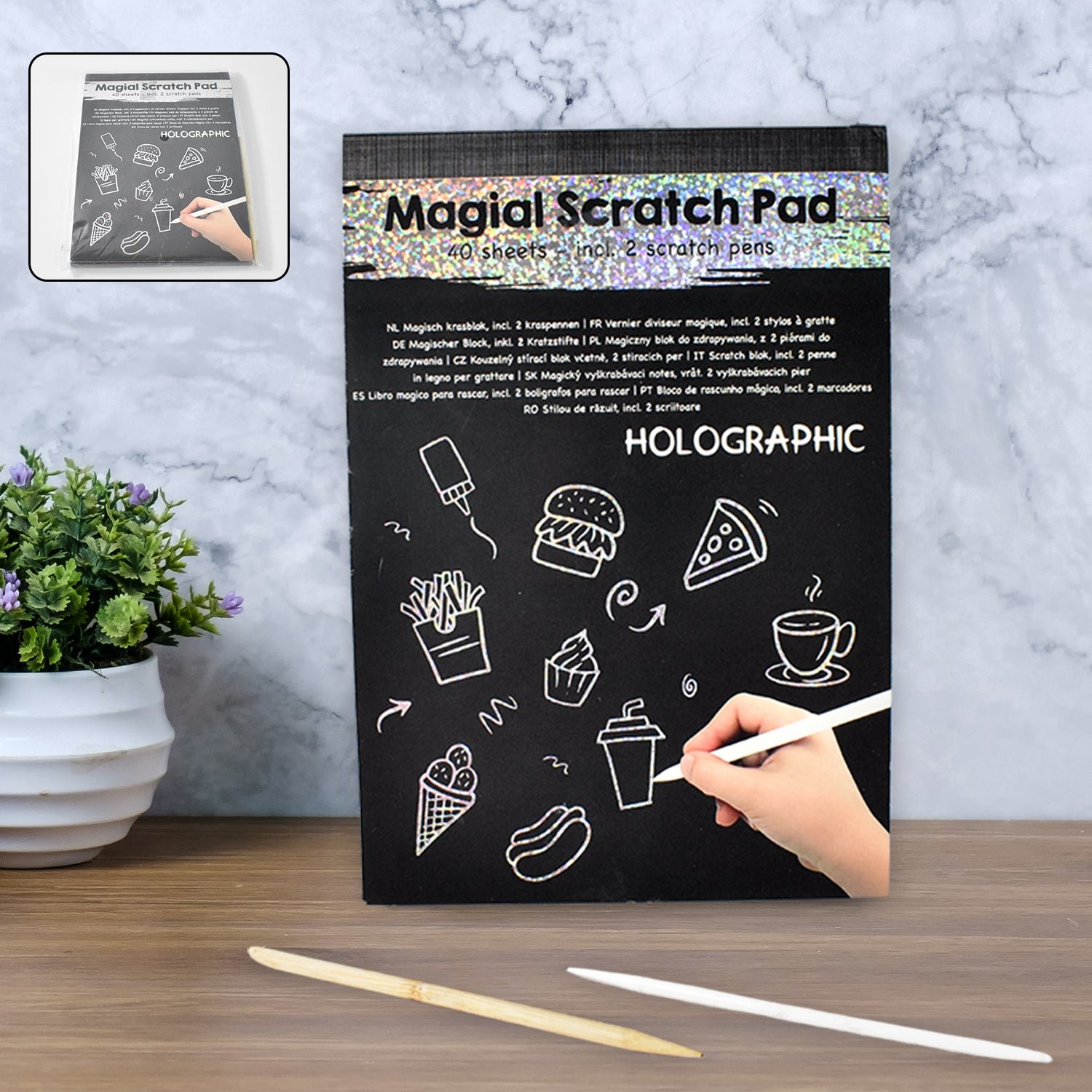 Magical Scratch Art Book For Gifts Girls & Boys (40 Sheet)