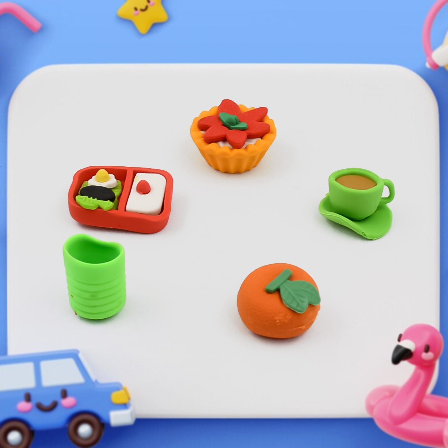 3D Mix Design Erasers – Cute & Colorful Novelty Erasers for Kids, School (1 Set)