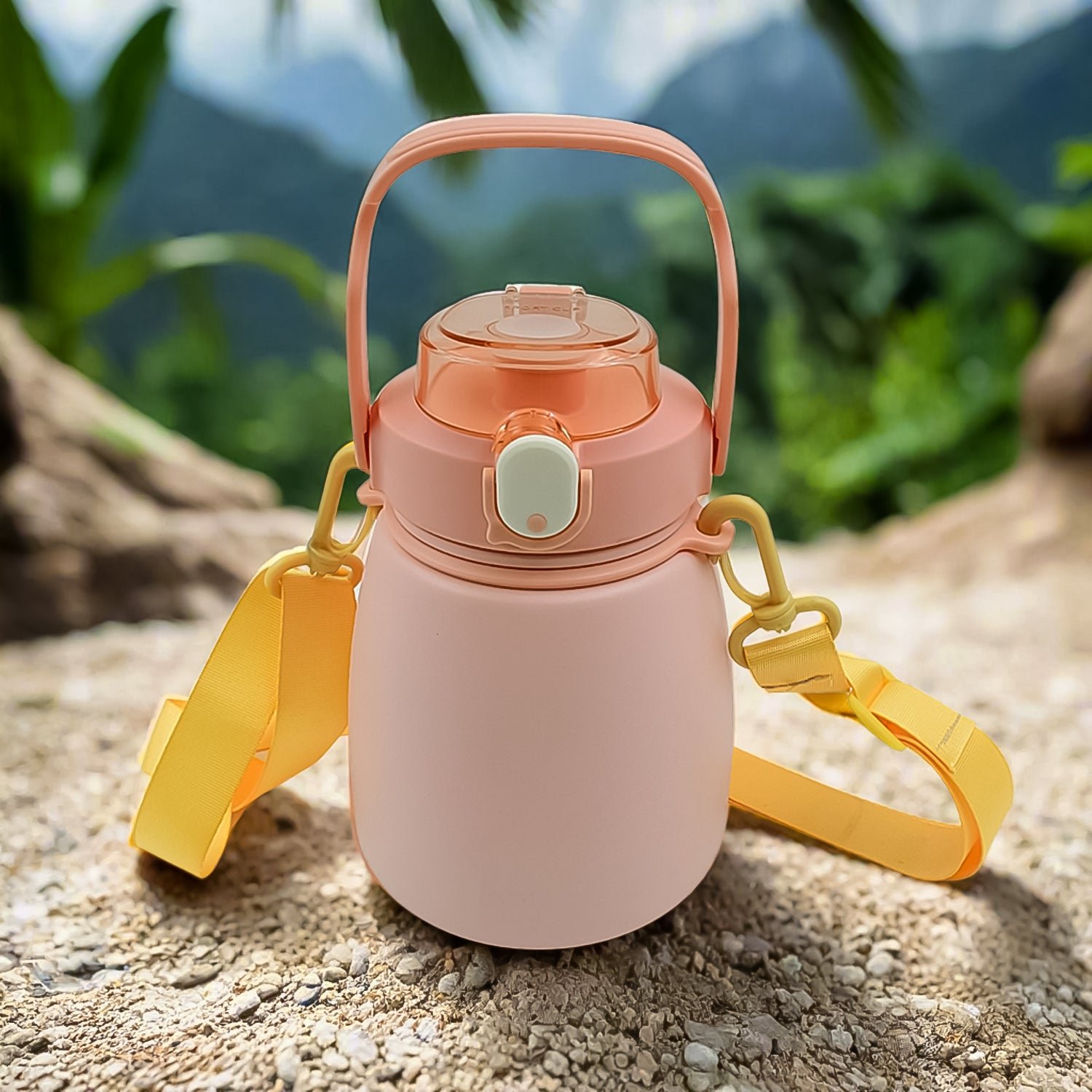 Stainless Steel Mug / Bottle Vacuum Insulated Cup Handle & Strap, Tumbler (1000 ML)