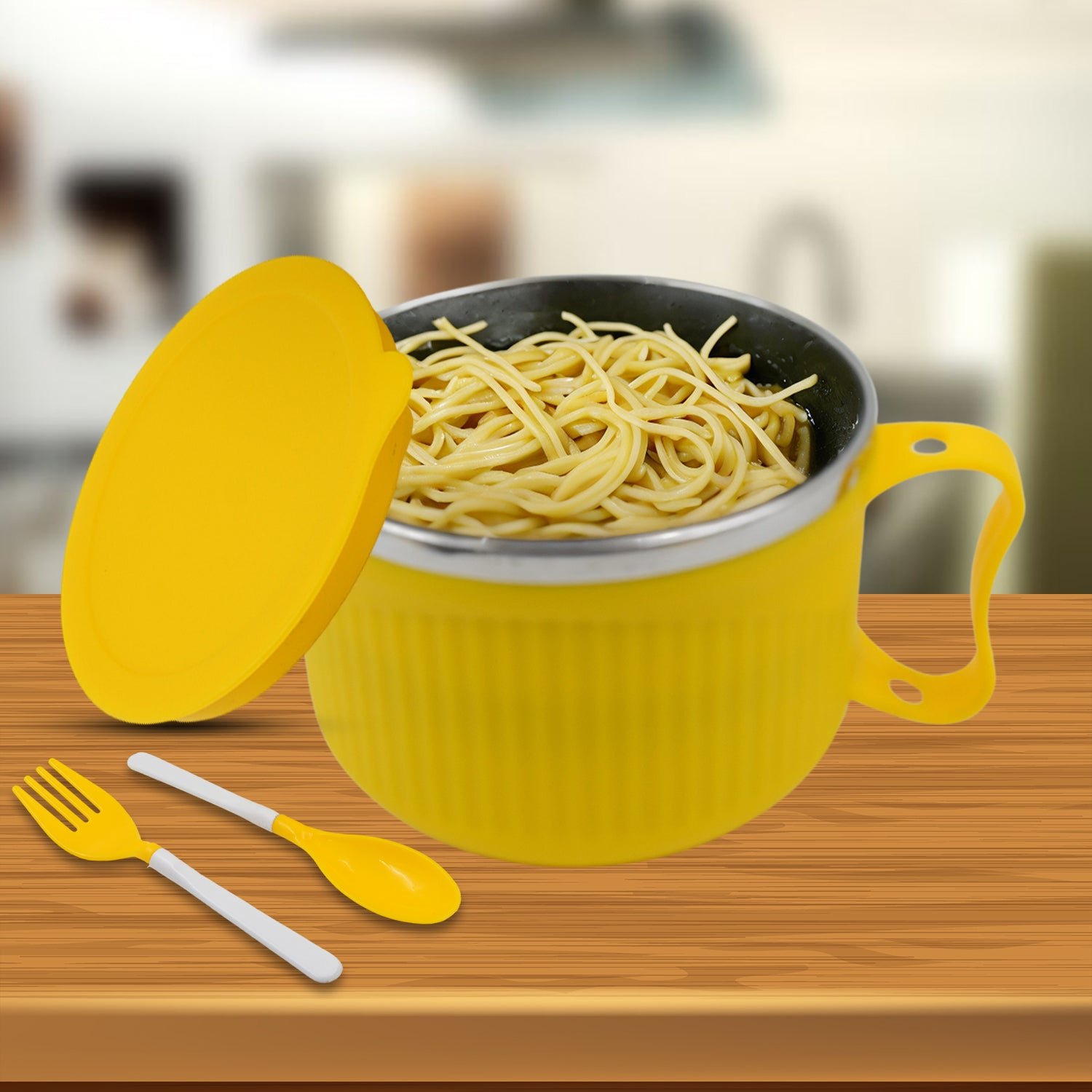 Safe Double-Layer Maggie Bowl with Lid & Handle – Versatile Bowl for Meals