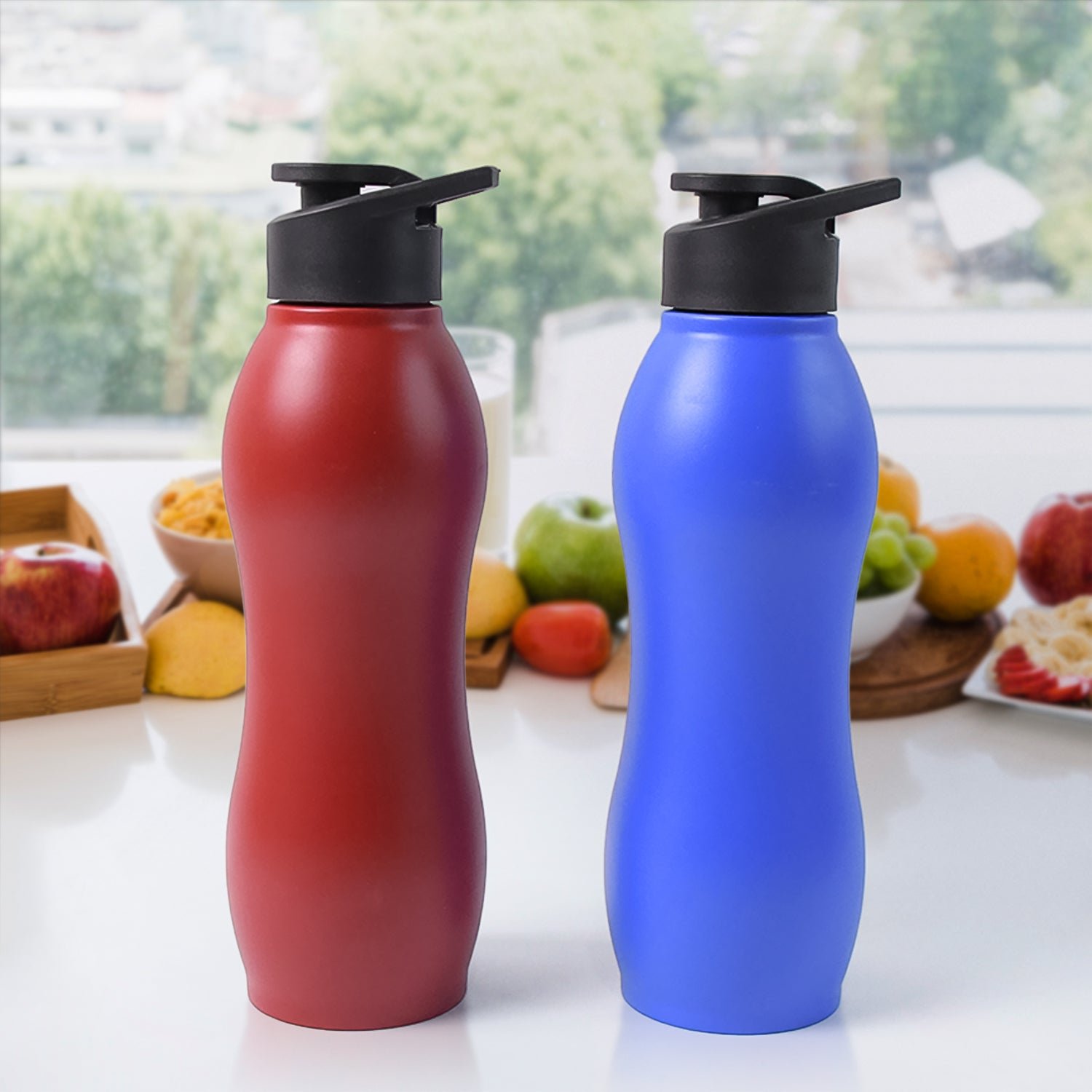 Stainless Steel Water Bottle (1000ML / Mix Colour / 1 Pc / Matte)