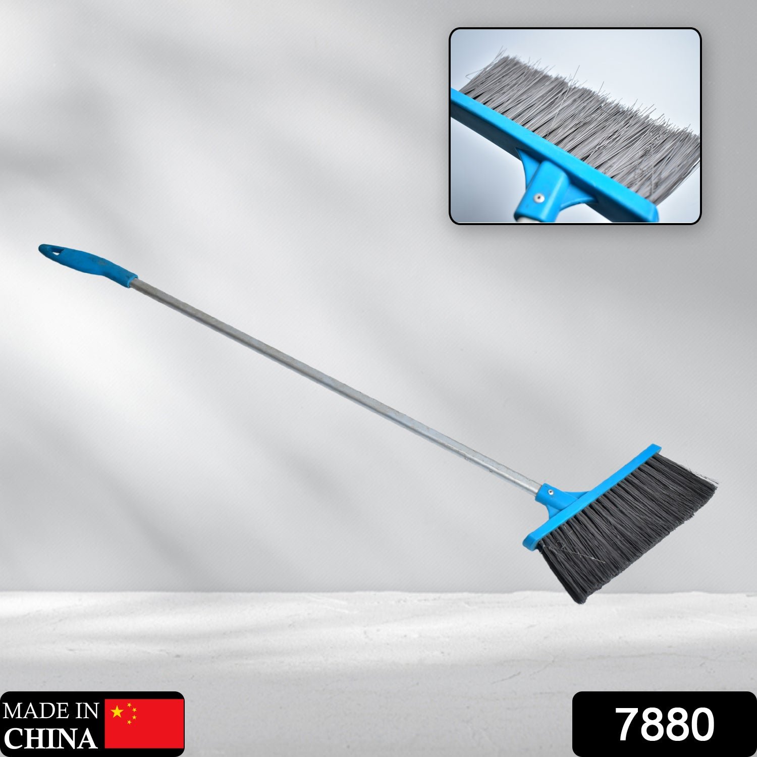 Long Handle Floor Scrub Brush for Cleaning Stiff Bristle Scrubber for Bathroom