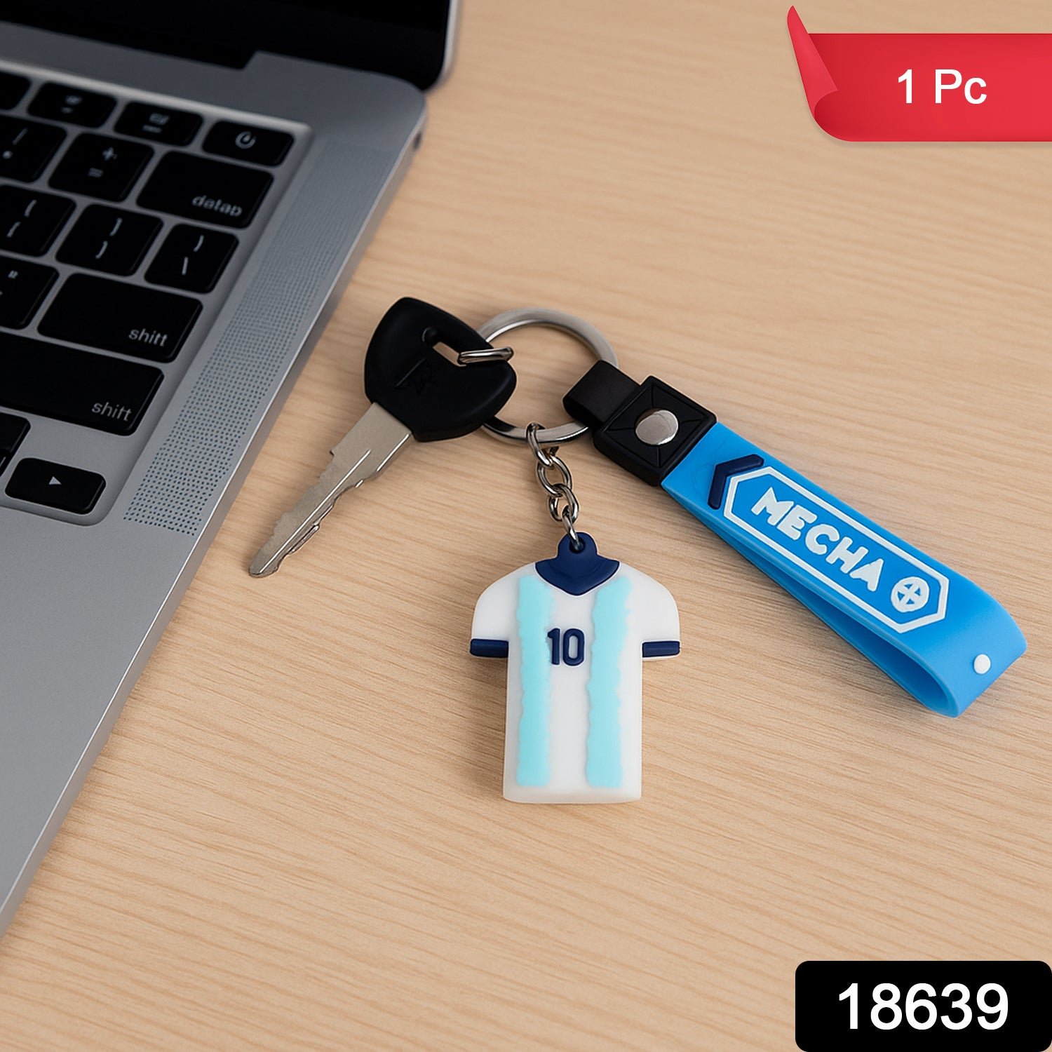 Cute Cartoon Silicone 3D Key Chain with Metal Hook & Strap (Pack of 1 / Mix Design)