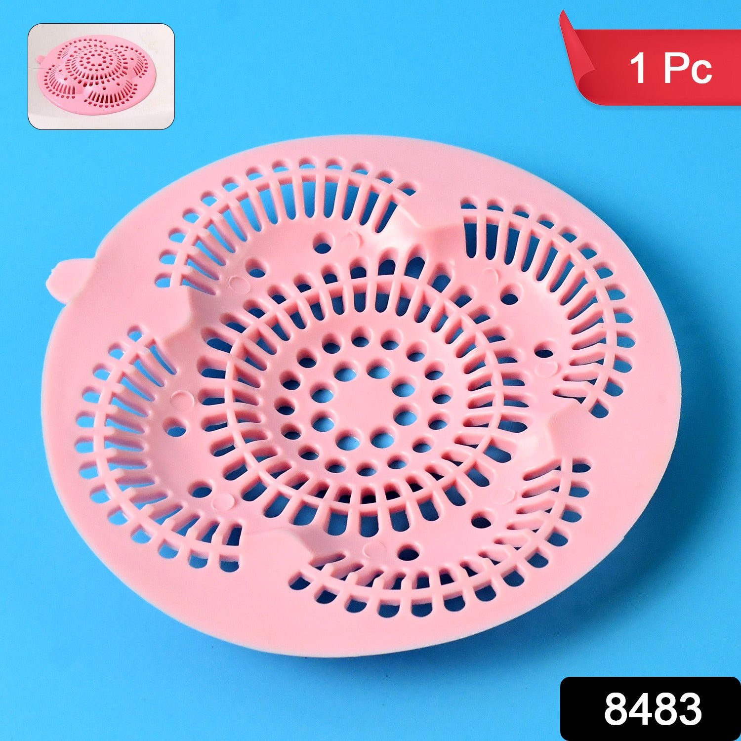 Multipurpose Silicone Sink Drain Hair Catcher and Filter Cover (1 Pc)