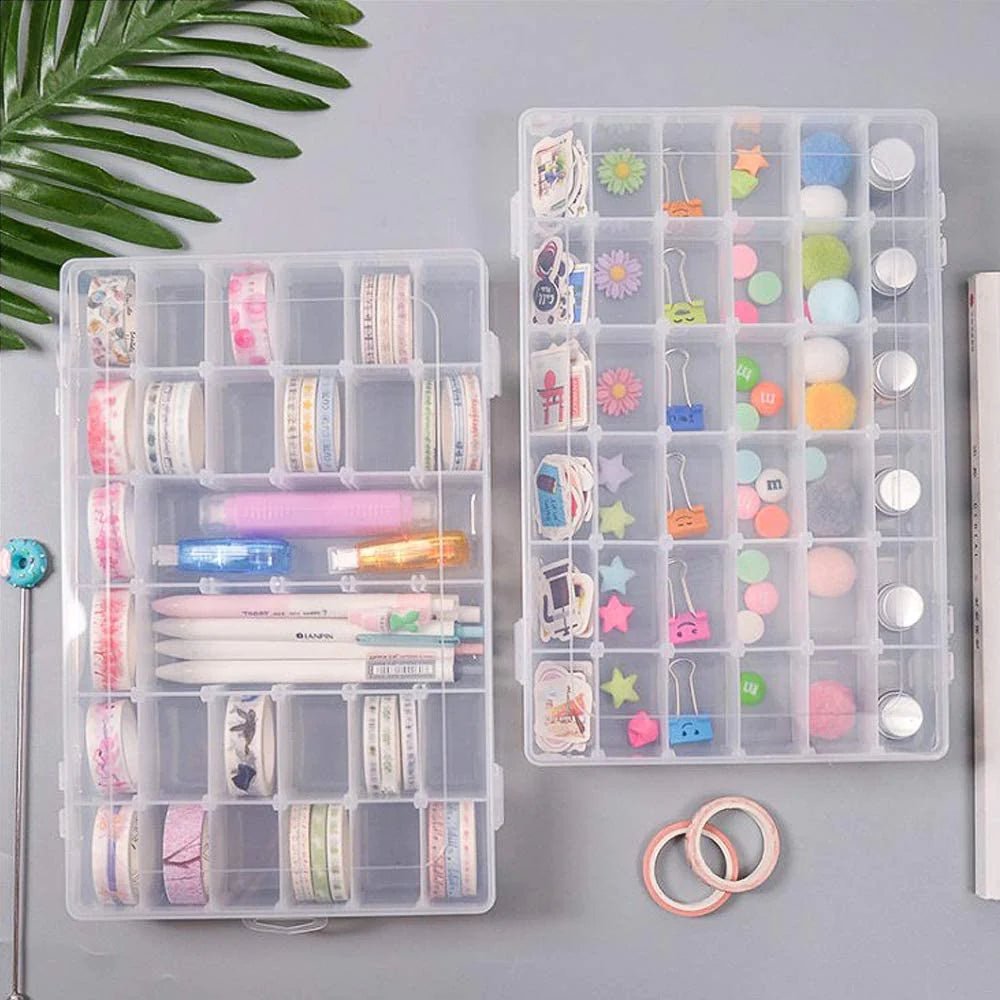 36 Grids Clear Plastic Transparent Organizer Box (1pc)