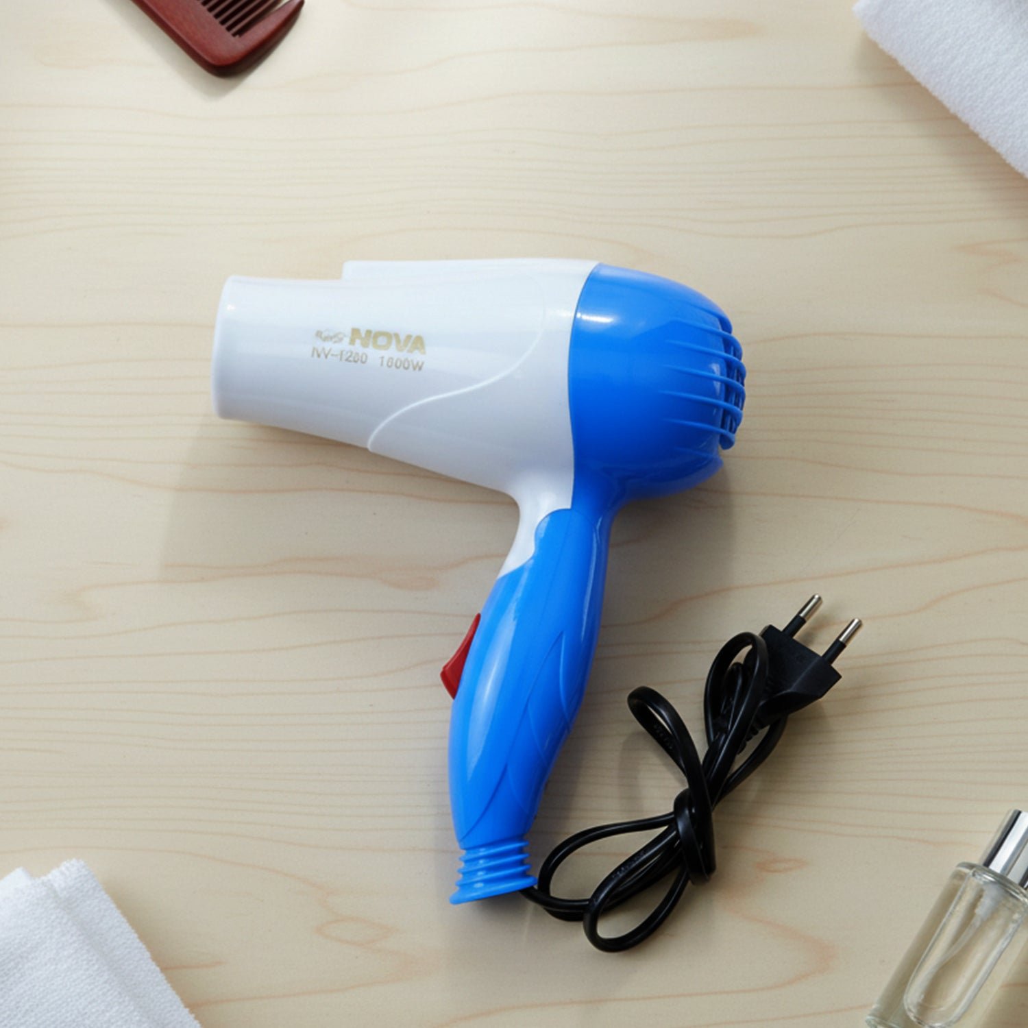 Foldable Hair Dryer with Dual Speed Setting (1 Pc, 1000W)