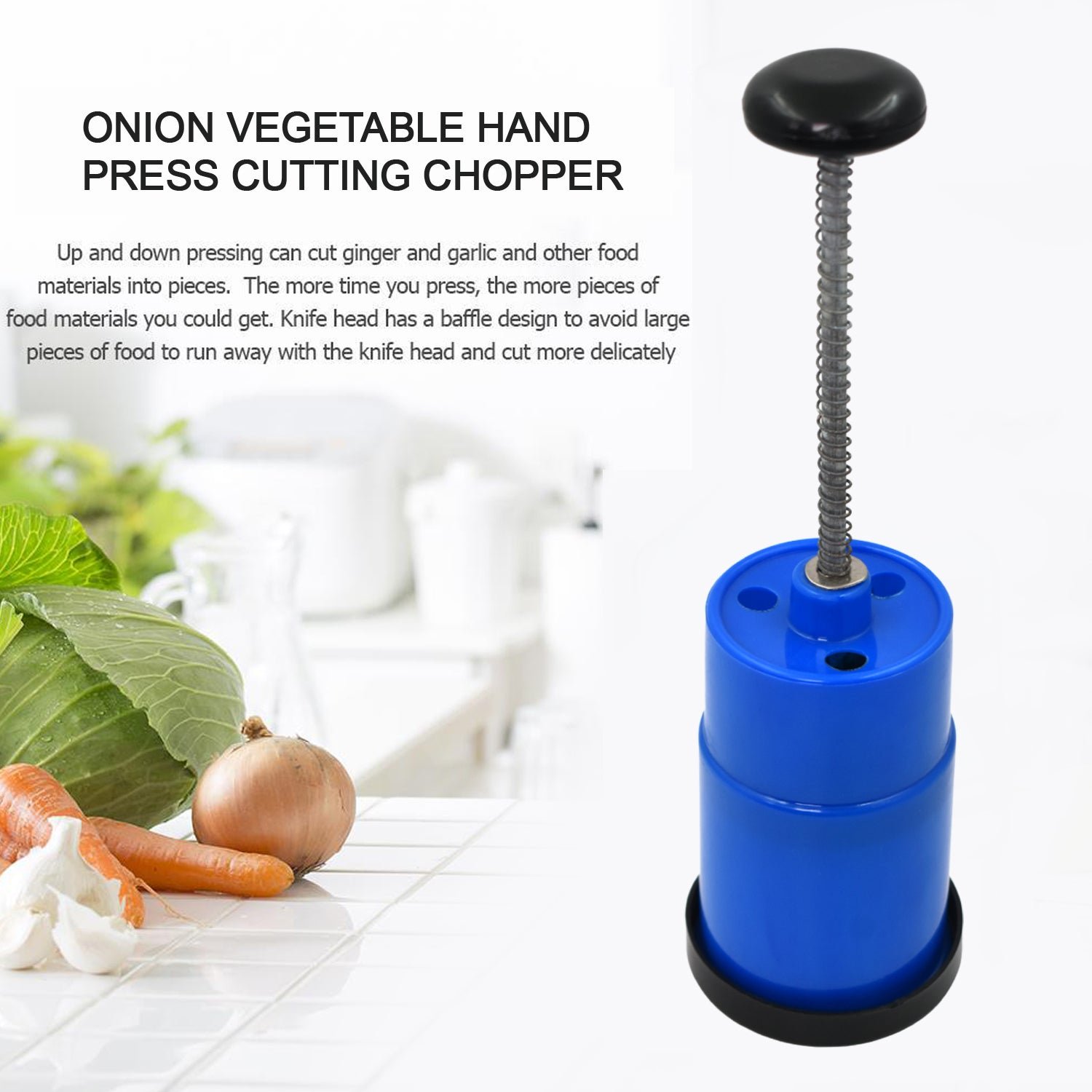 Onion Vegetable Hand Press Cutting Chopper (1 Pc / Mix Color)