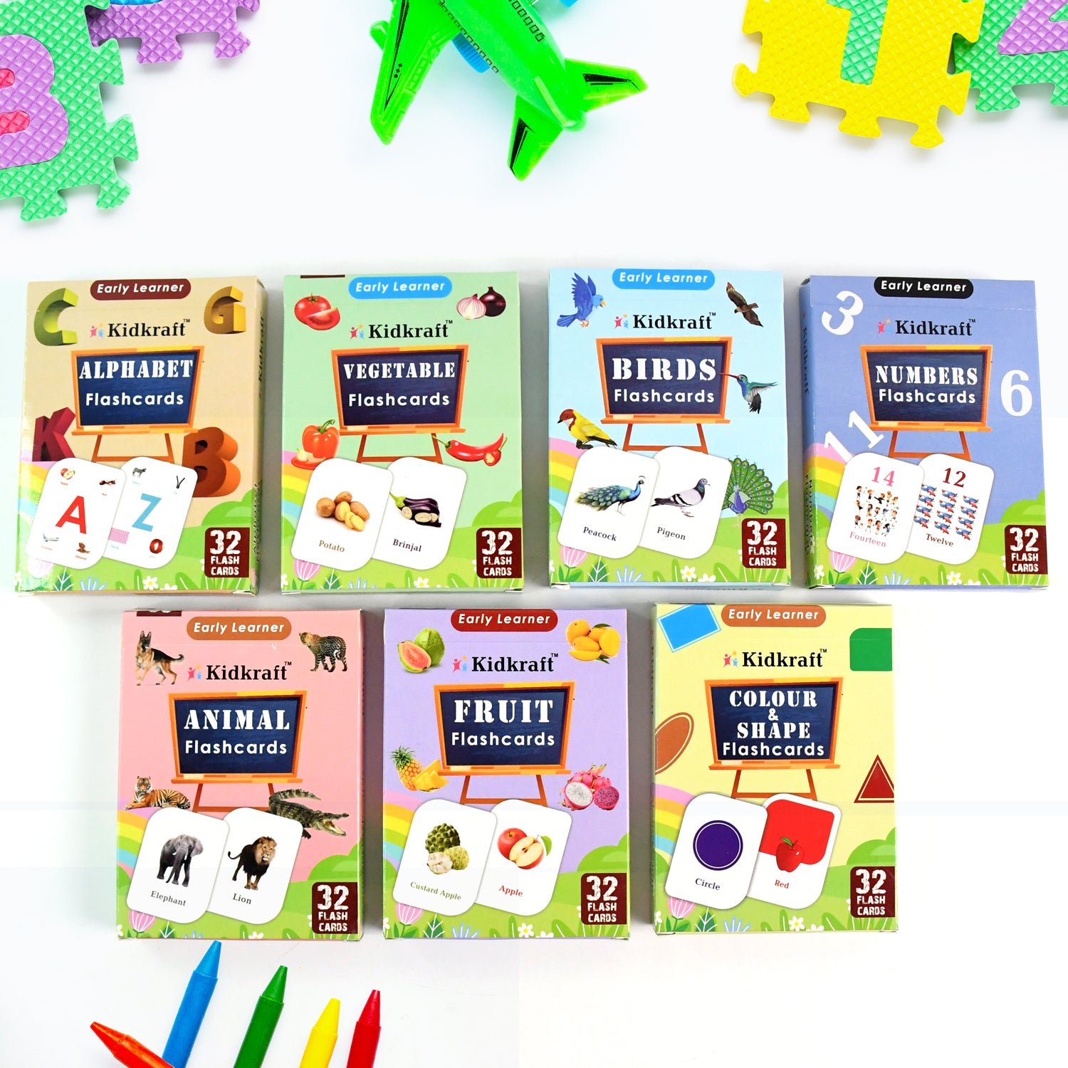 7-in-1 Kidkraft Early Learner Flashcard Combo Set ( 224 PC  CARD)