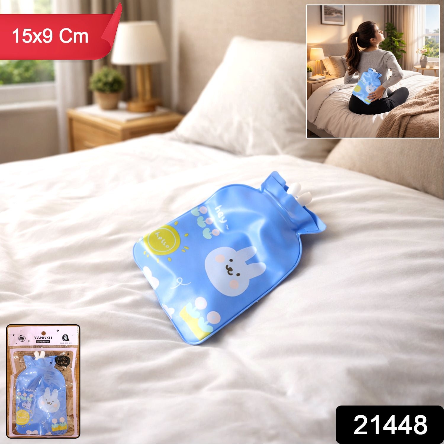 Cute Cartoon Reusable Hot and Cold Water Bag (1 Pc, 15x9 Cm)