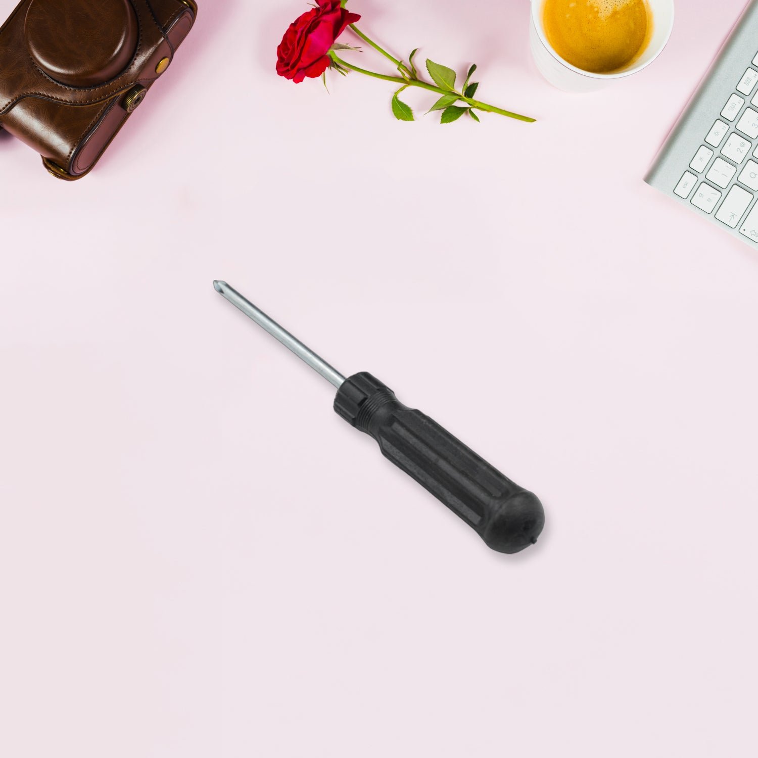 Small Pocket Size Slotted Cross Head Flat Magnetic Screwdriver (1 Pc)