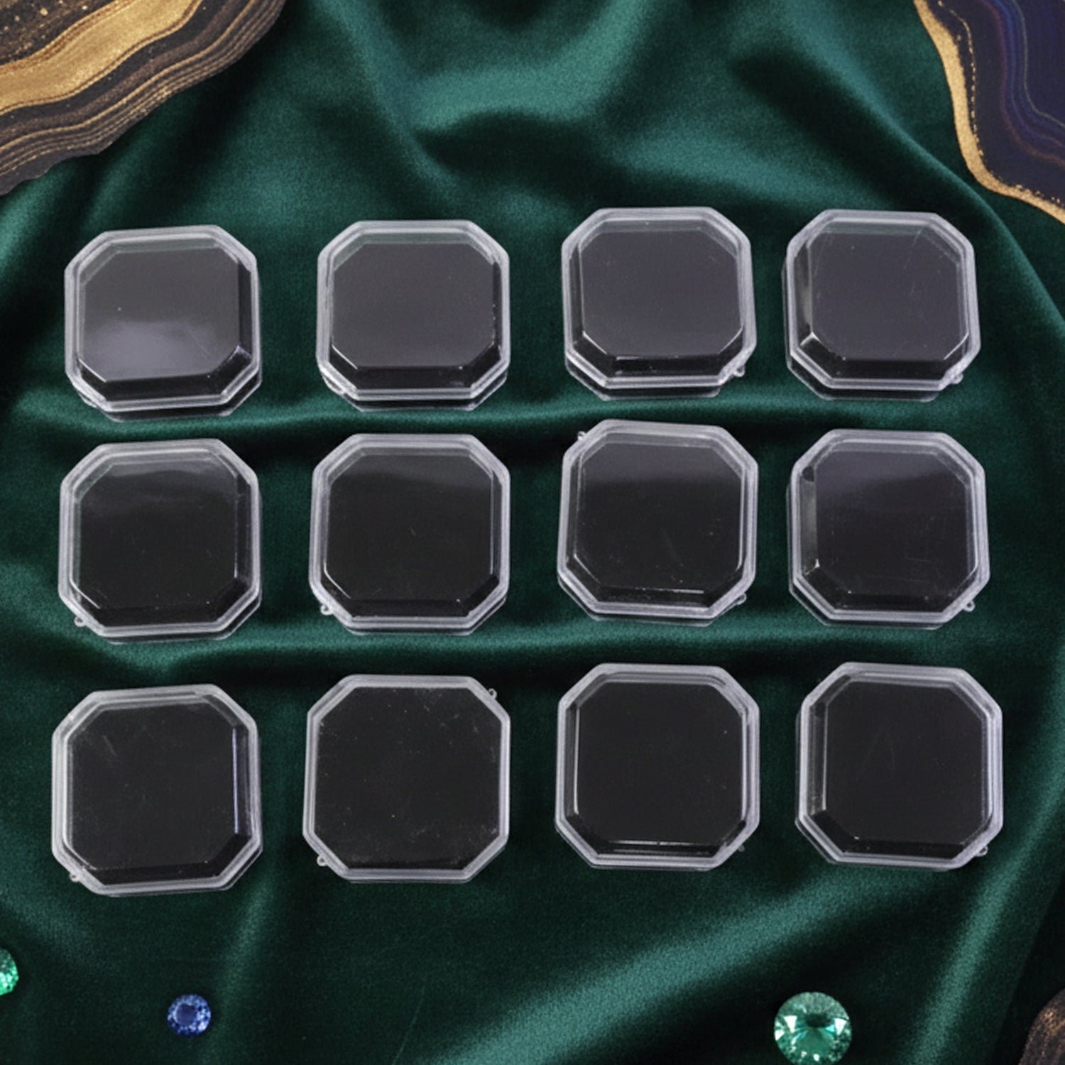 Octagon Jewellery Storage Box for Rings, Earrings & Small Accessories (12 Pc)