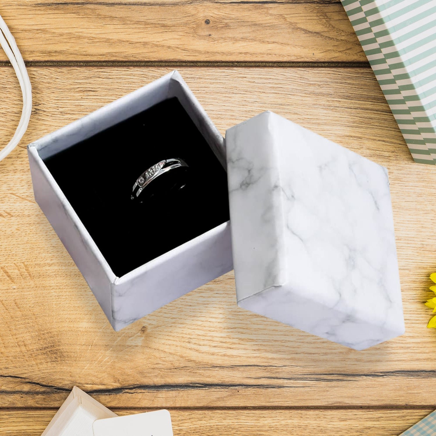 Cardboard Jewelry Boxes Gift Case Small Paper Jewelry Gift (7 Pcs Set / Mix Size)