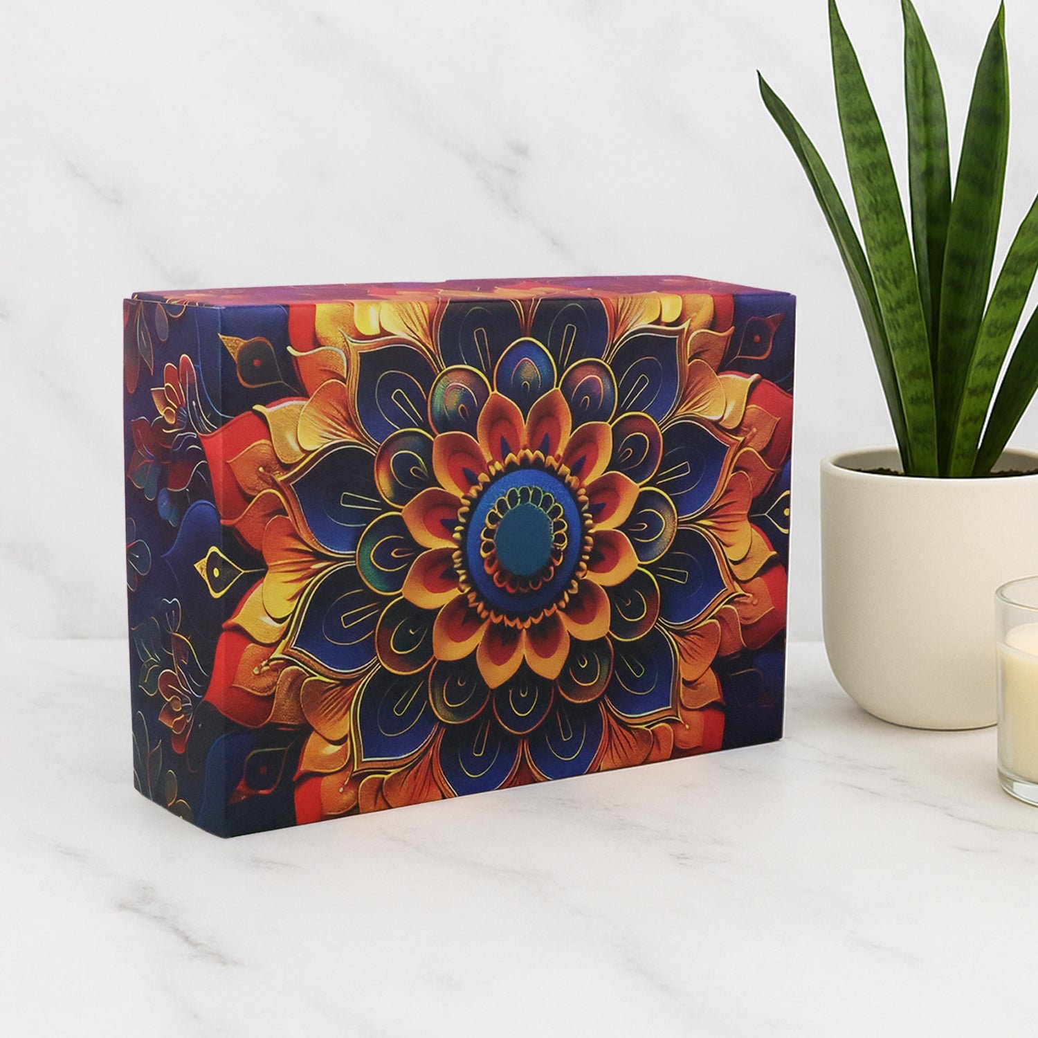 Effete Coffee Almonds Gift Hamper, Golden With Bottle (2 Pc Set), Mix Color