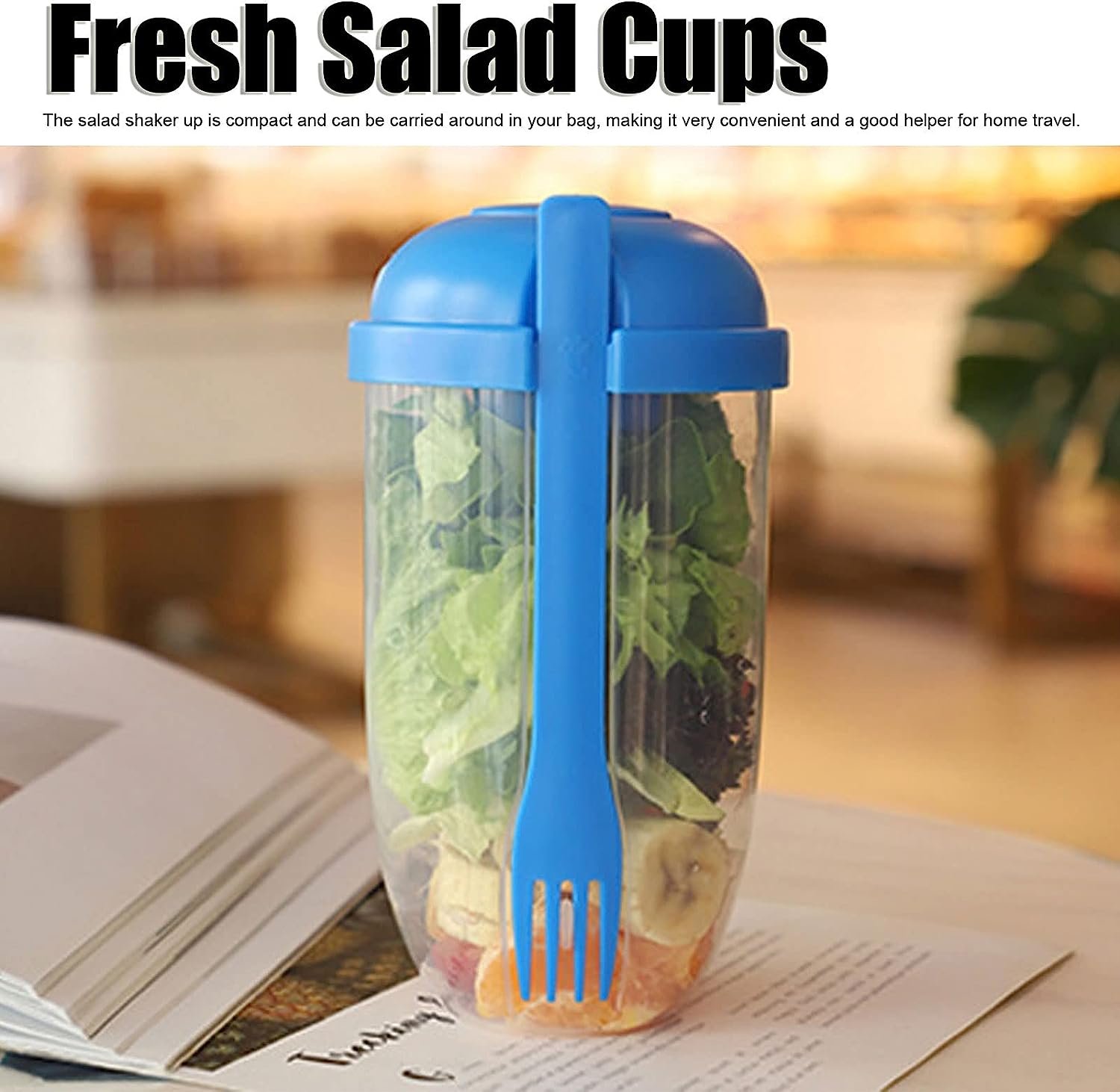 Fruit and Vegetable Salad Cups Easy Clean Salad Mixing Cup (1Pc)
