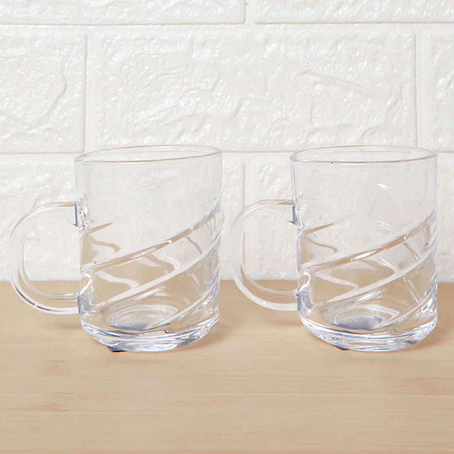 Glass Coffe & Tea Cup / Mug Enjoy Your Drink Style, Water glass (6 pcs Set / 220 ML)