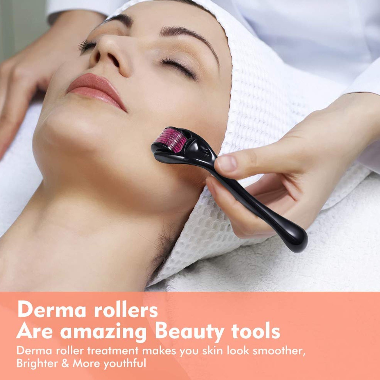 Derma Roller Anti Ageing Facial Scrubs & Polishes Scar Removal Hair Regrowth (0.75mm)