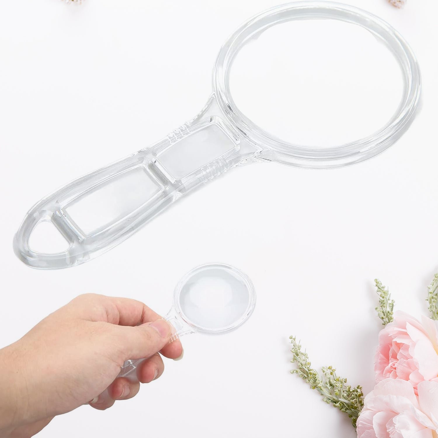 Handheld Plastic Magnifying Glasses (1 Pc / 55 MM)