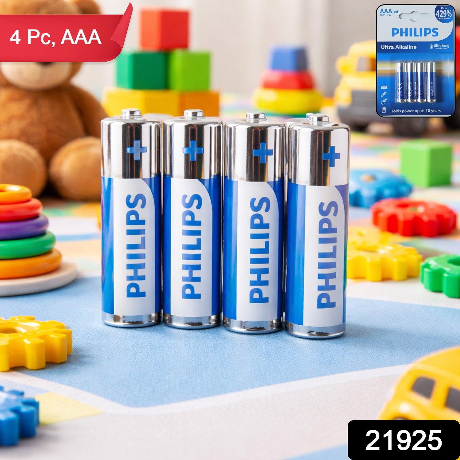Ultra Alkaline AAA Battery Ultra long Lasting Power (4 Pc Pack)