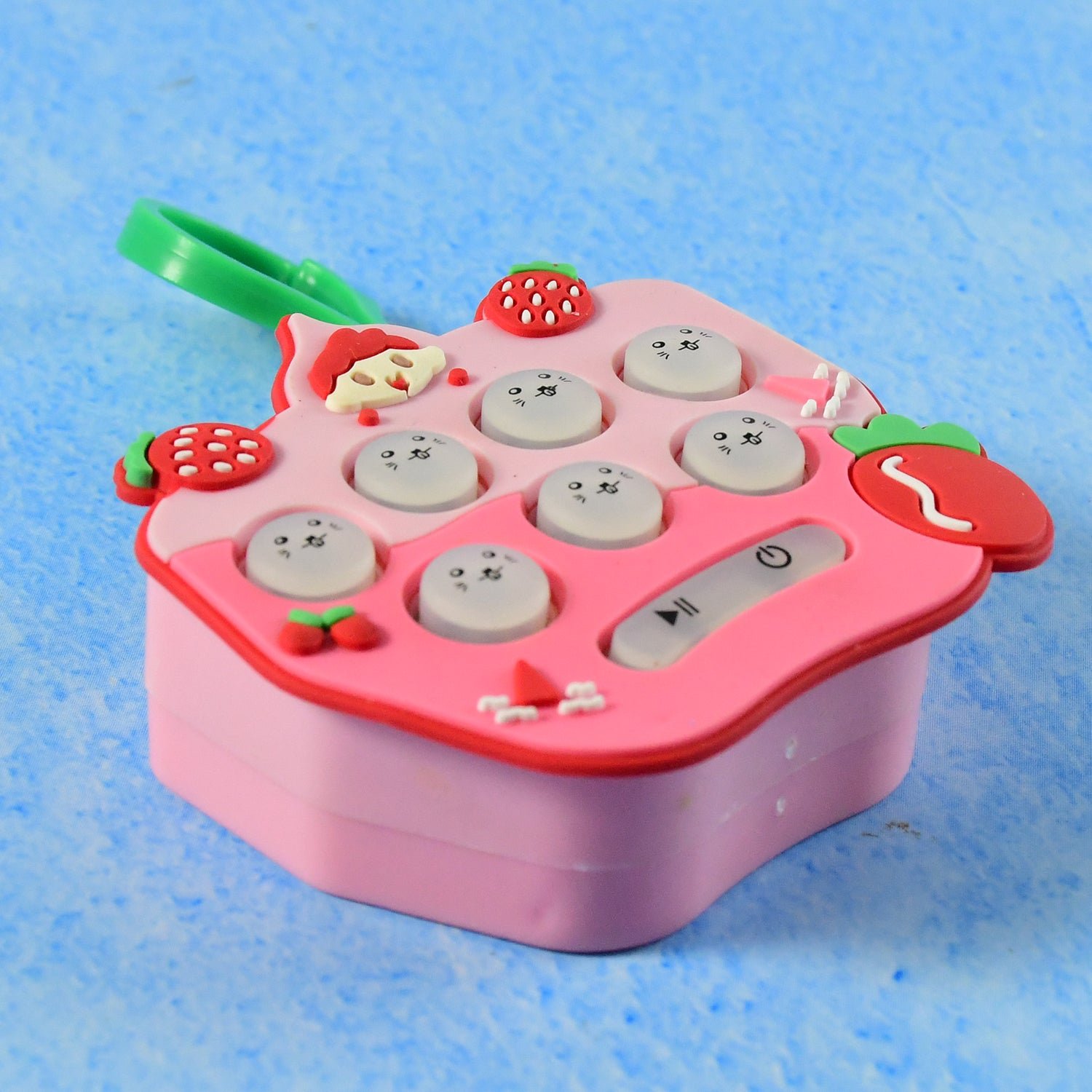 Cartoon Push Button Keychain Toy - (1 Pc)