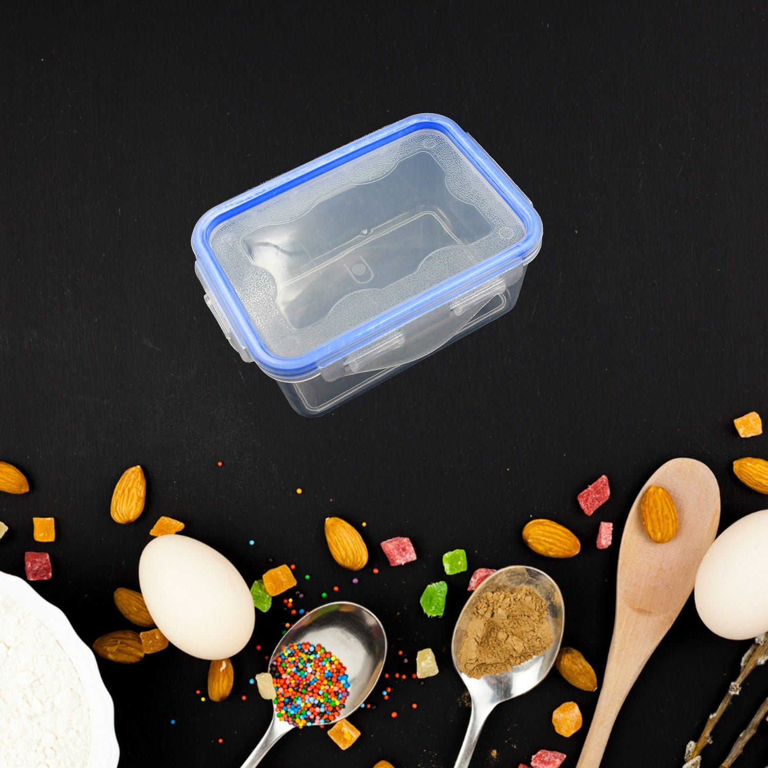 Food Grade Plastic Kitchen Storage Container Set with Air Seal Lock (3 Pc Set)