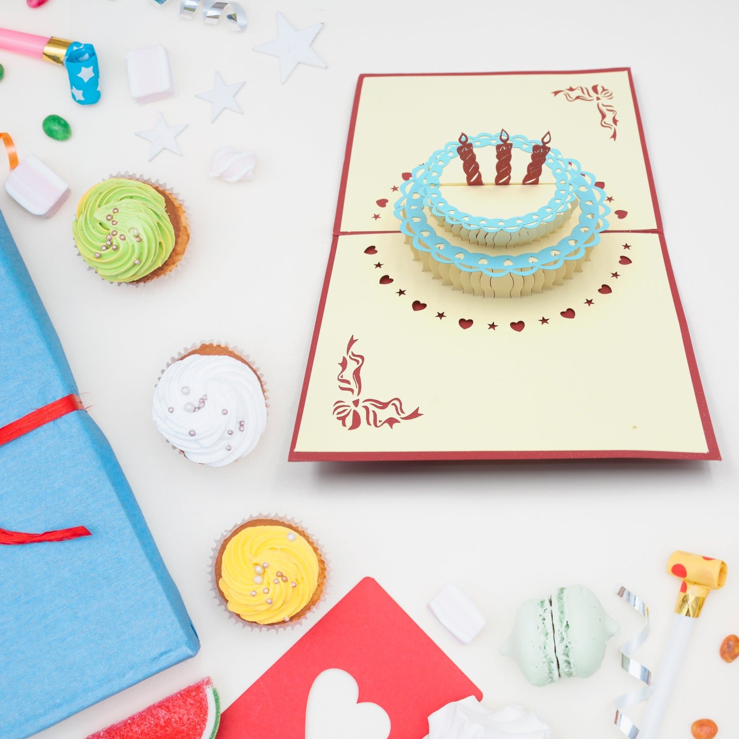 Unique 3D -Up Wishing Card (Birthday): 1 Pc
