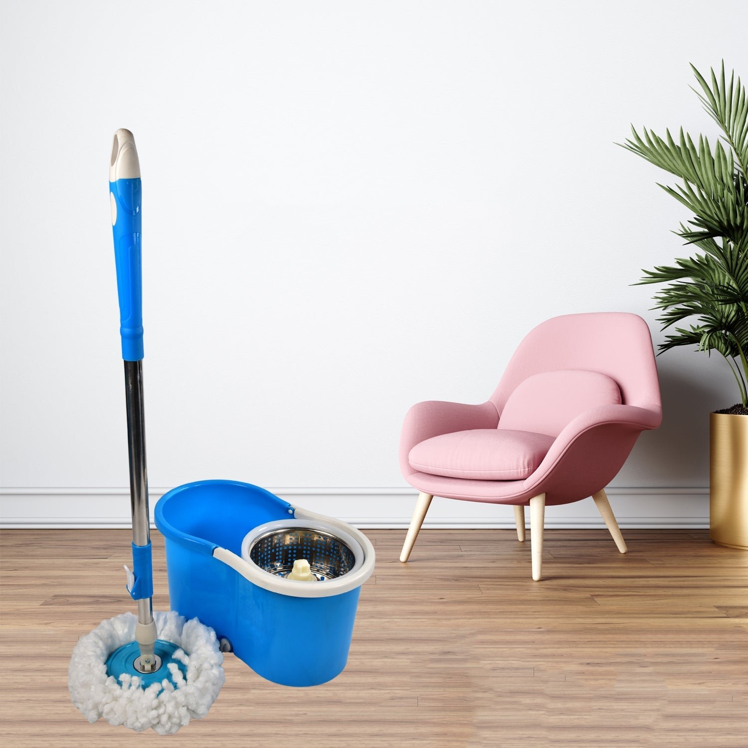 Spin Floor Cleaning Easy Advance Tech Bucket Mop with 2 Microfiber Refill