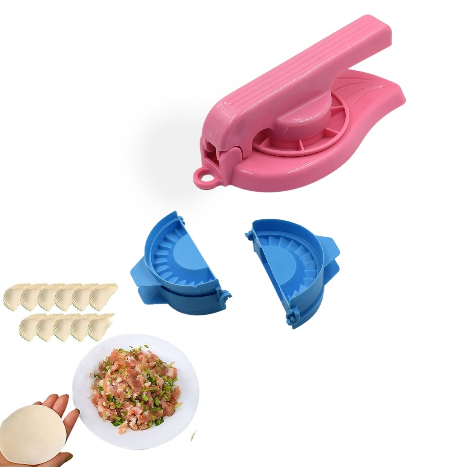 Puri Press & Dough Press Set Dumpling Dough Press ( 3 Pcs Set )