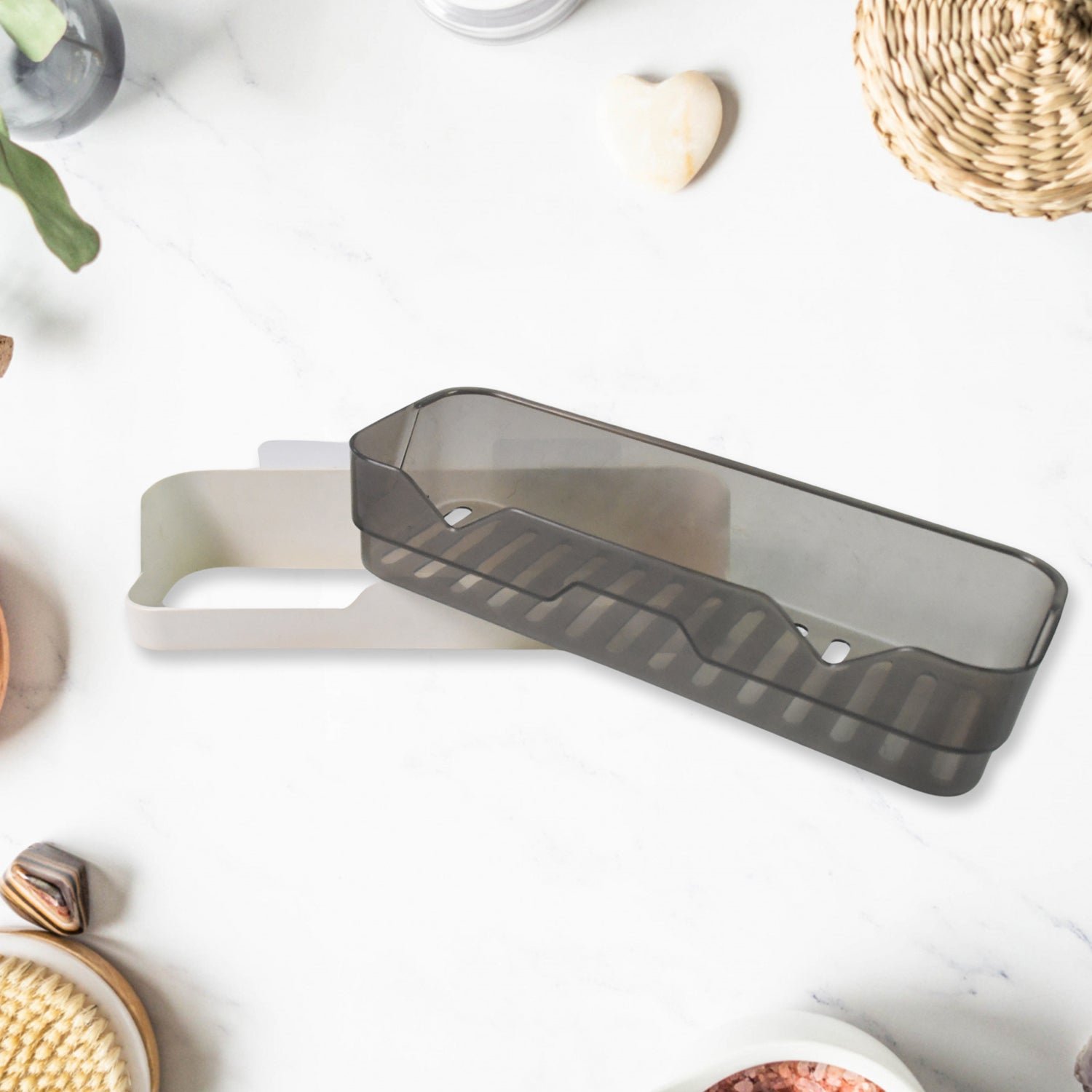 Wall Mounted Adhesive Bathroom Shower Caddy / Shelf / Plastic (1 Pc)