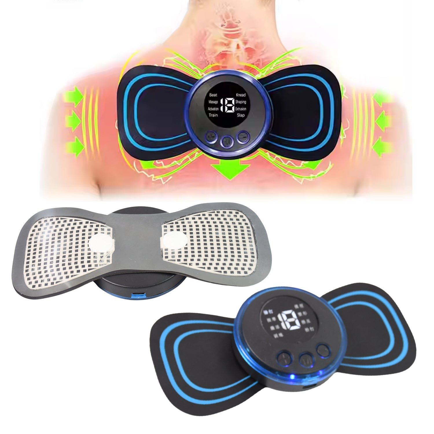 Butterfly Electric Neck Massager Cordless Full Body Massage Remote Controller (1 Pc)