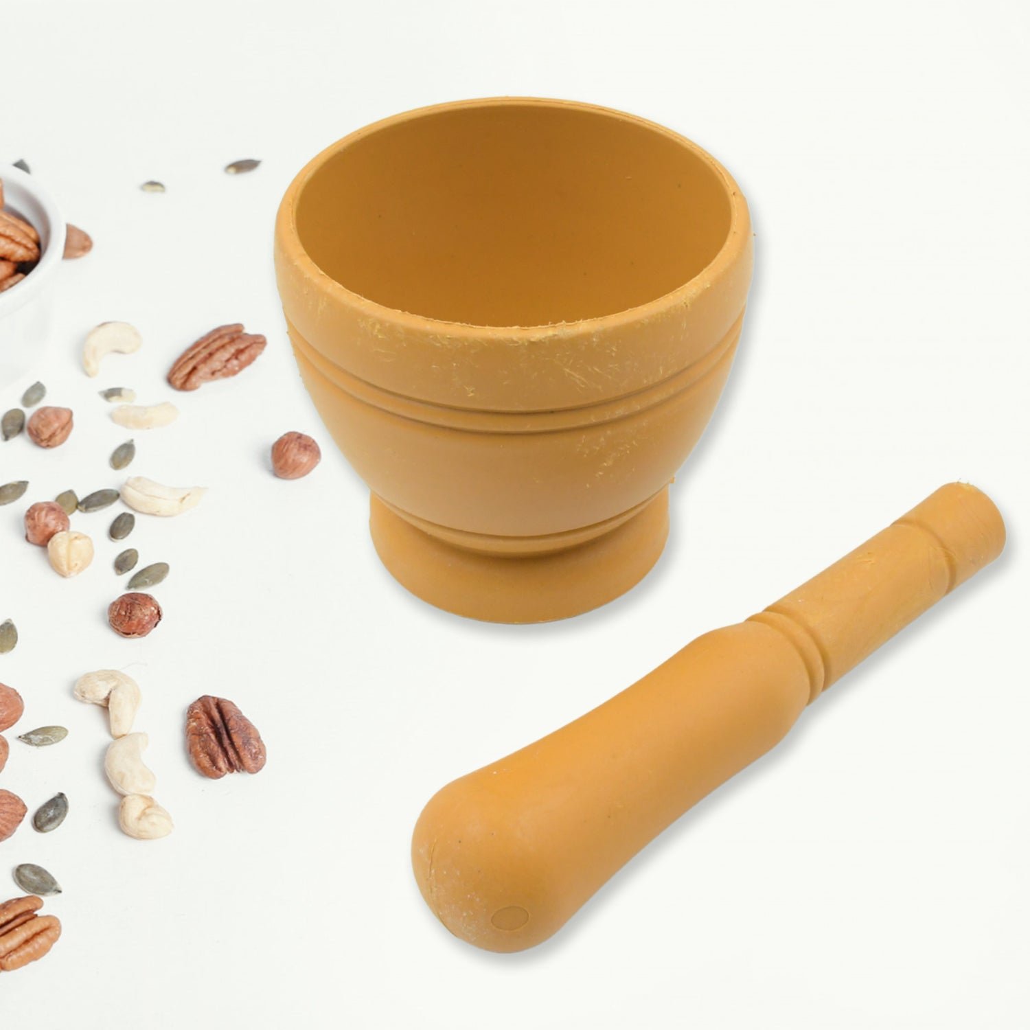 Mortar and Pestle Spice Grinder - Traditional Khalbatta for Kitchen Herb