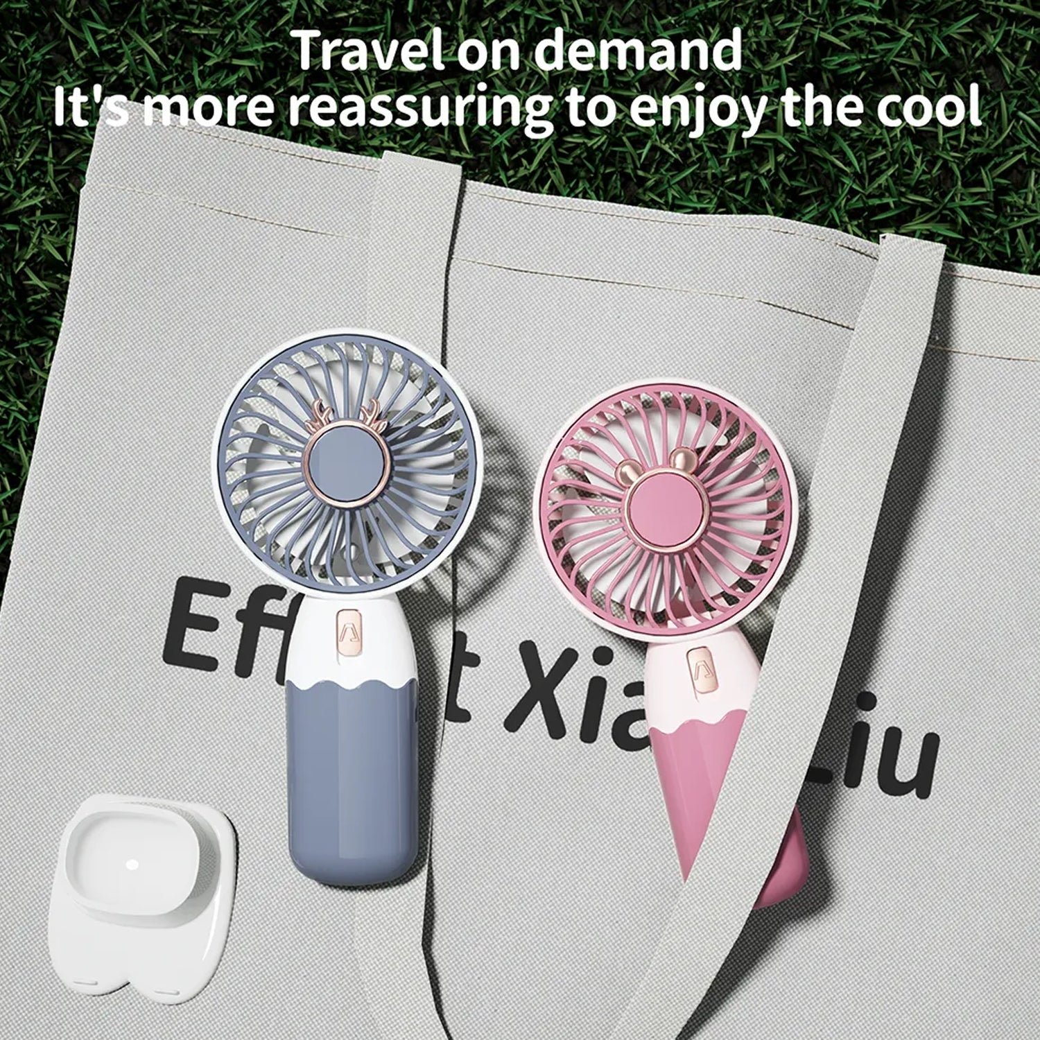 Mini Fan Rechargeable Table Fan Handheld Fan  For Home , Office , Car