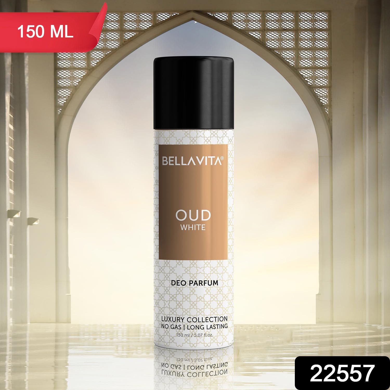 Bellavita Oud White Deo Perfume Body Spray for Men & Women 150 ML