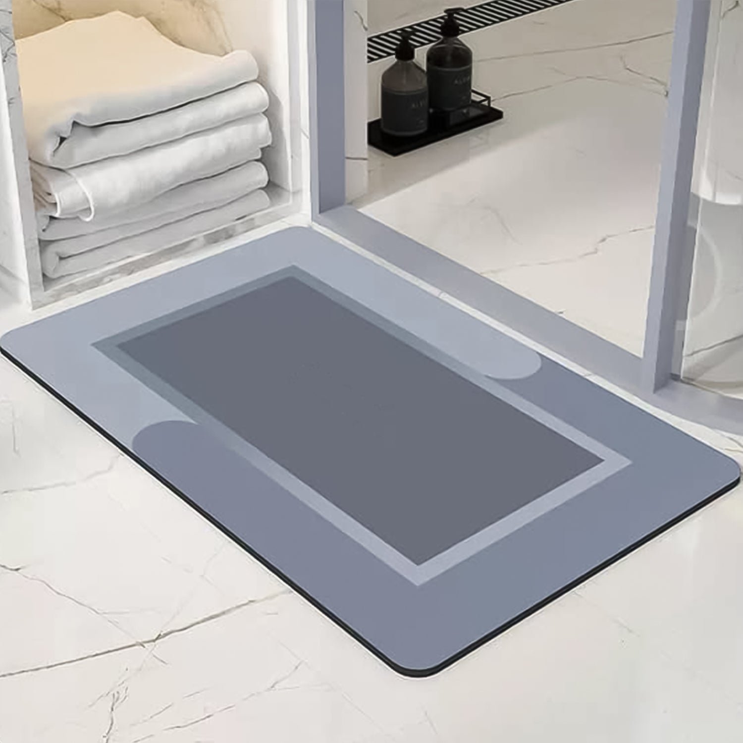 Super-Absorbent Quick-Dry Bathroom Floor Mat - (1 Pc / 80x50 Cm)