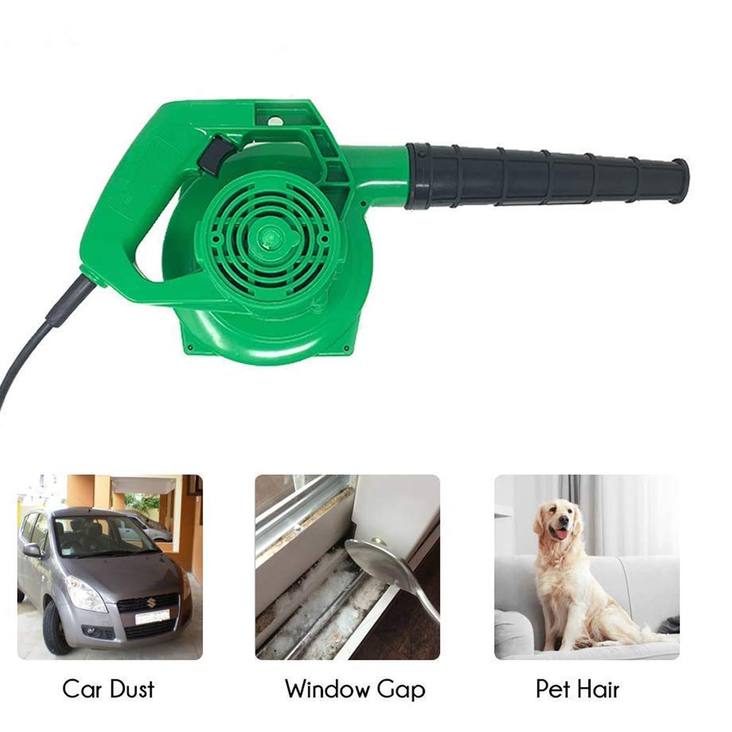 650V Blower Rifel Range Portable Air Blower – 350W, 2.3m³/min, 13000 RPM, Green