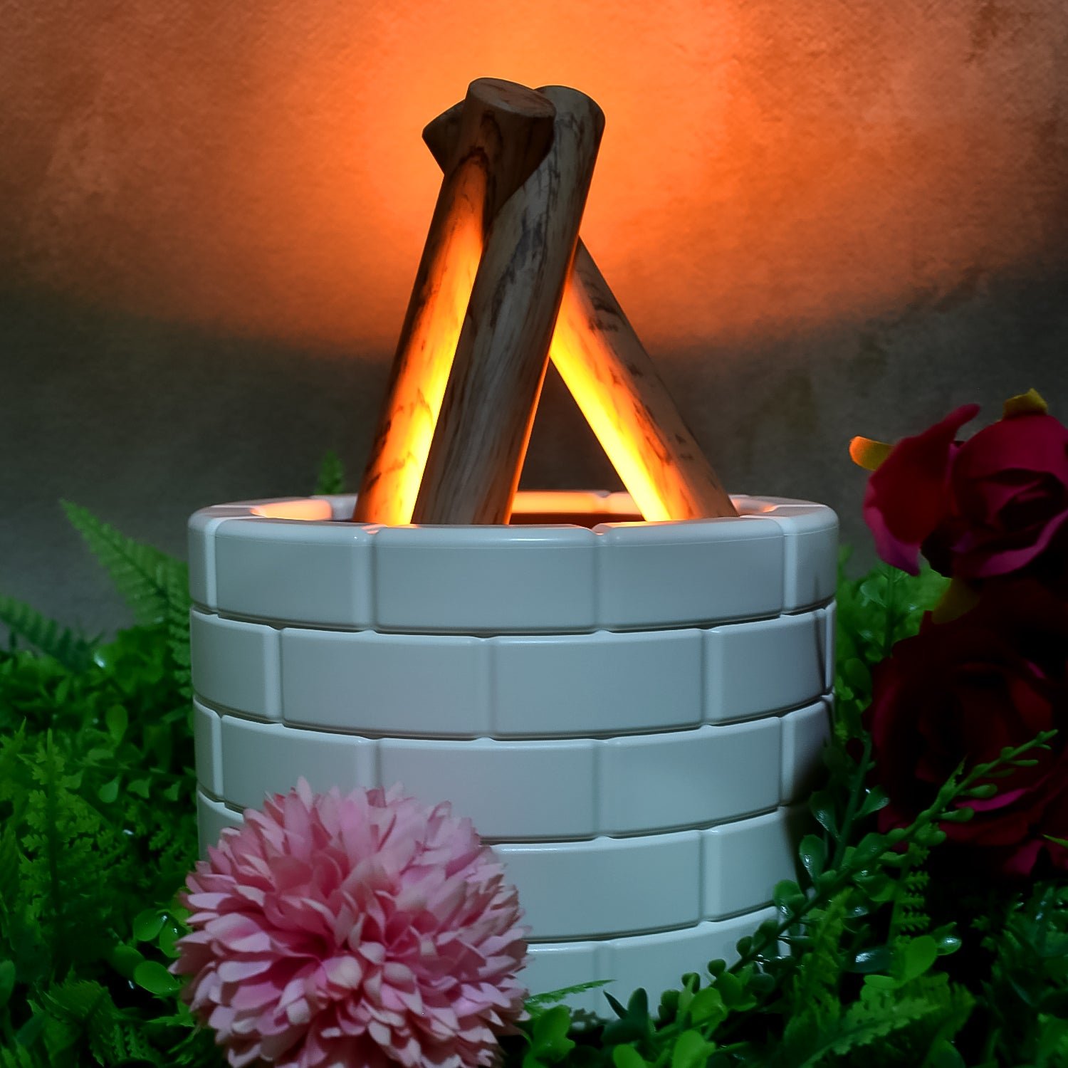 Bonfire Shaped Diffuser Essential Oil Diffuser Multi Function Flame Oil (1 Pc)