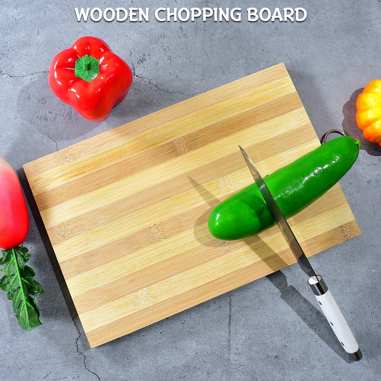 Natural Wood Chopping Board for Kitchen – Vegetables, Fruits & Cheese, BPA Free