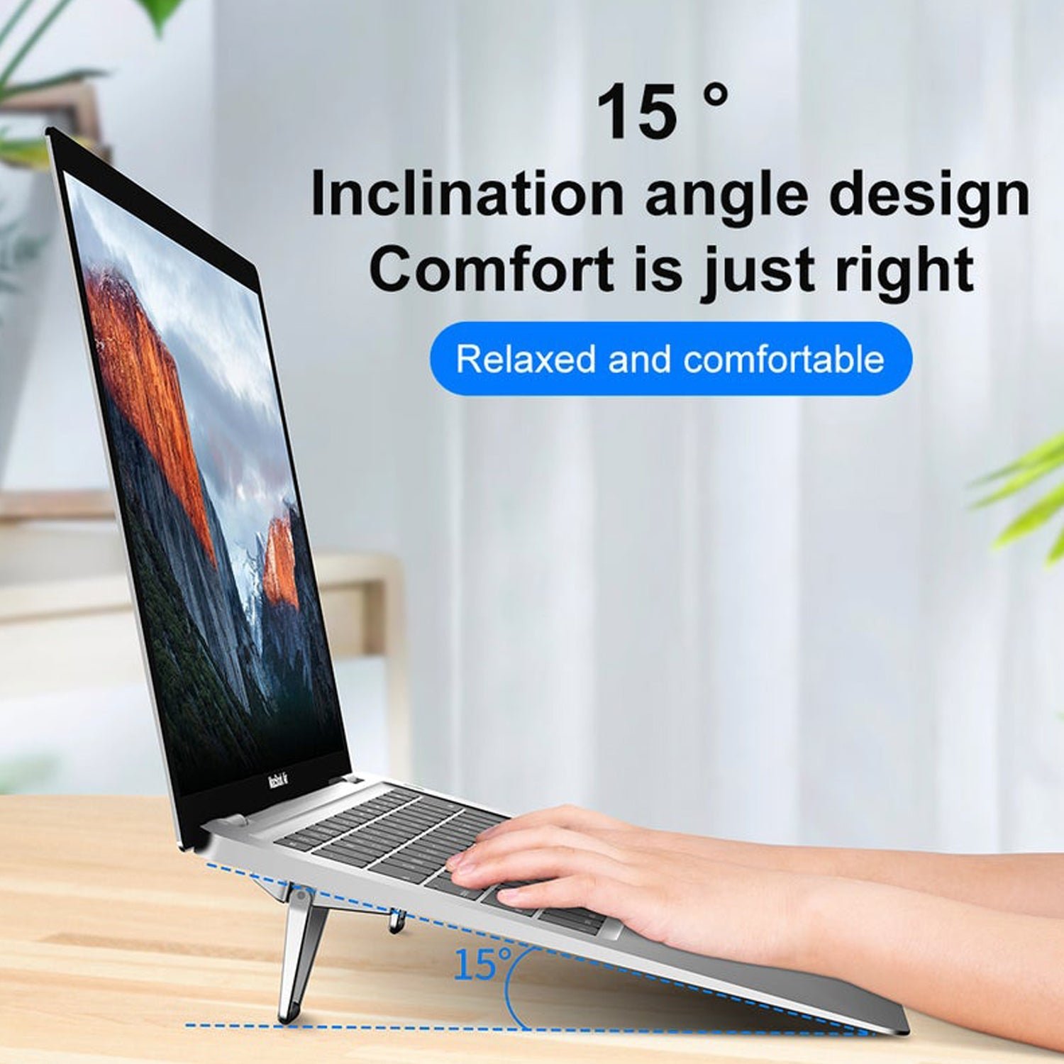 Mini Metal Folding Portable Stand Compatible with Every Laptop, Keyboard